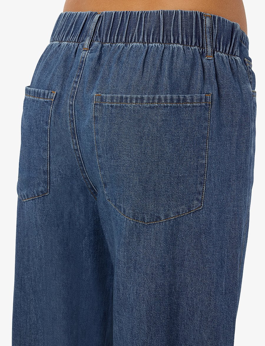 NOISY MAY - NMRINE NW WIDE PANTS MG009MB NOOS - hosen mit weitem bein - medium blue denim - 5