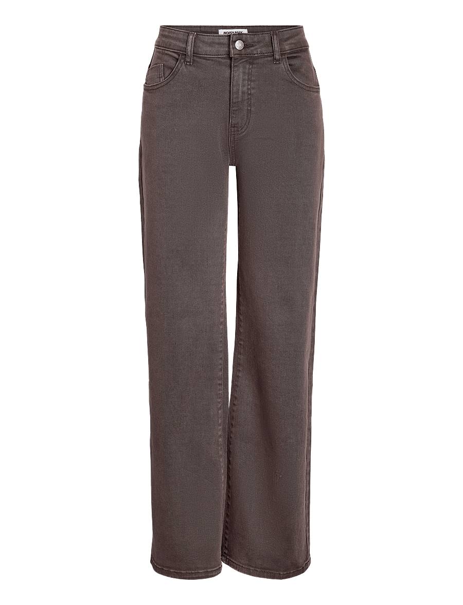 NOISY MAY - NMYOLANDA MW STRAIGHT JEANS COLORED NOOS - raka jeans - chocolate brown - 1