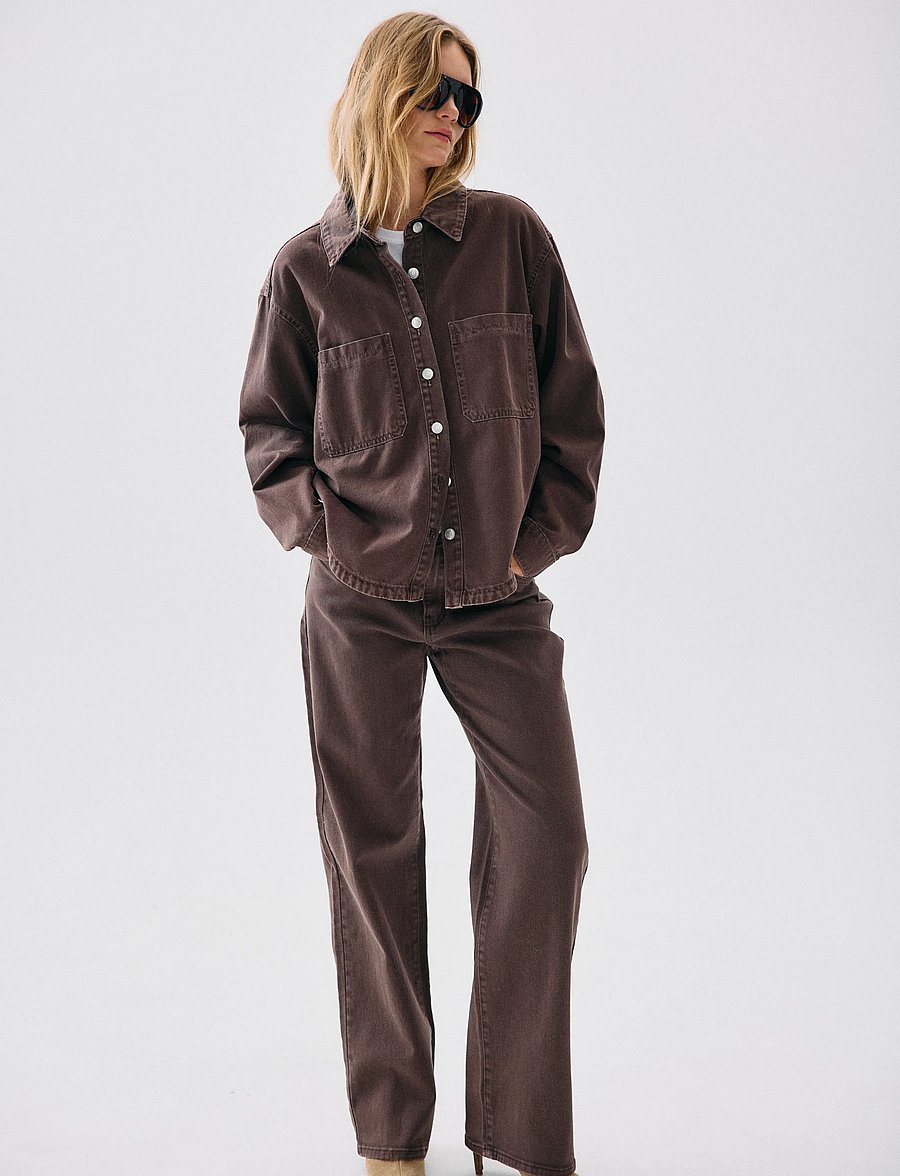 NOISY MAY - NMYOLANDA MW STRAIGHT JEANS COLORED NOOS - raka jeans - chocolate brown - 0