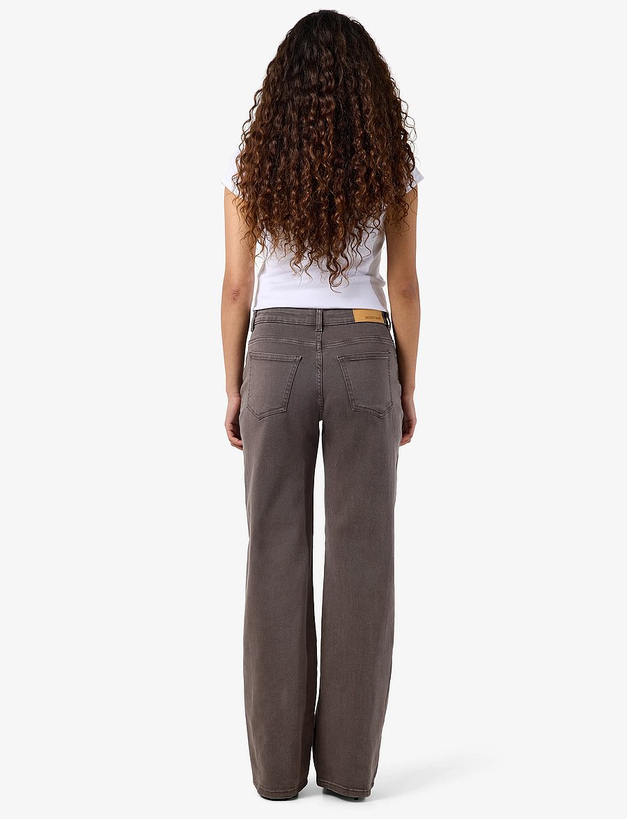 NOISY MAY - NMYOLANDA MW STRAIGHT JEANS COLORED NOOS - raka jeans - chocolate brown - 4
