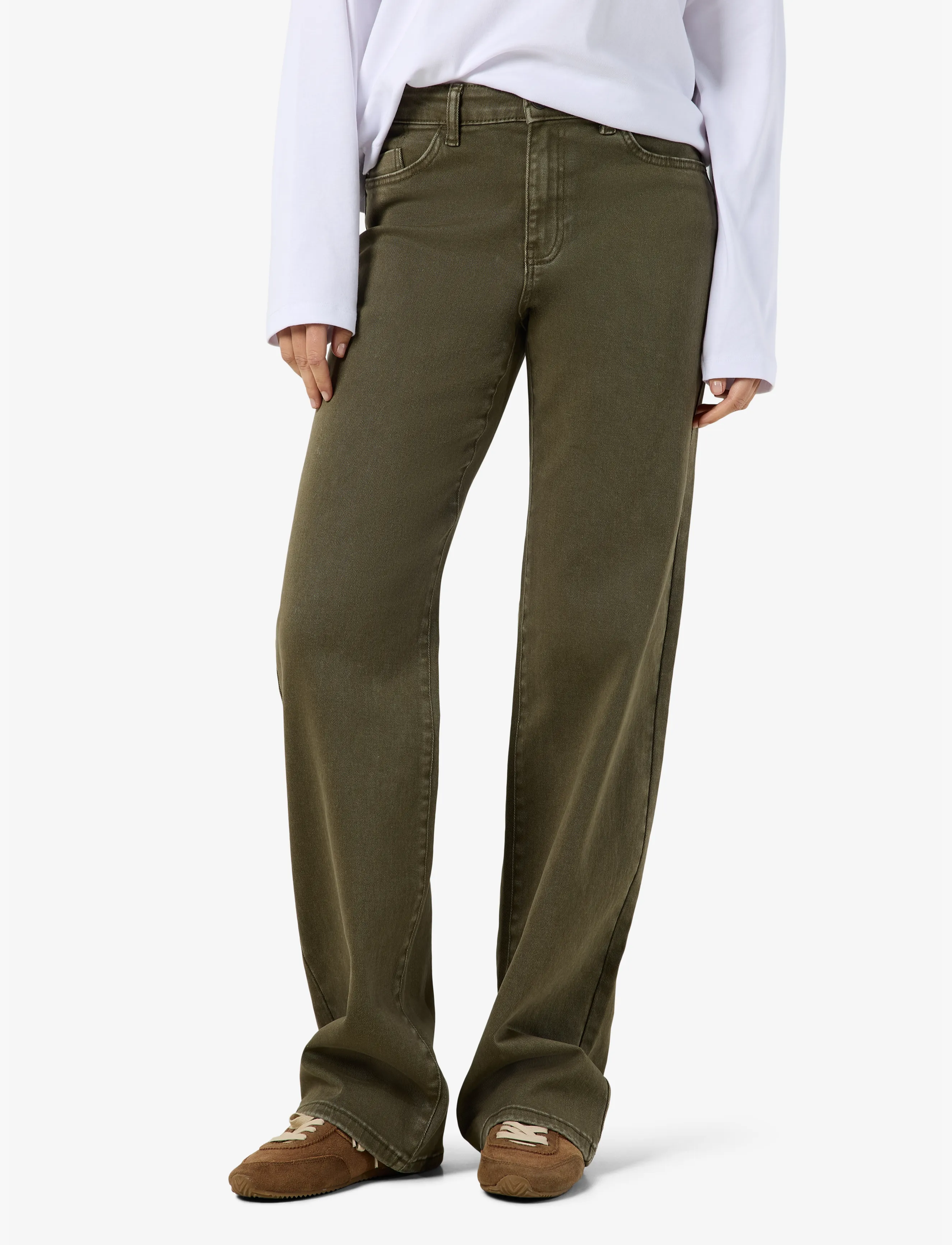 NOISY MAY NMYOLANDA MW STRAIGHT JEANS COLORED NOOS - New arrivals - KALAMATA / khaki/green