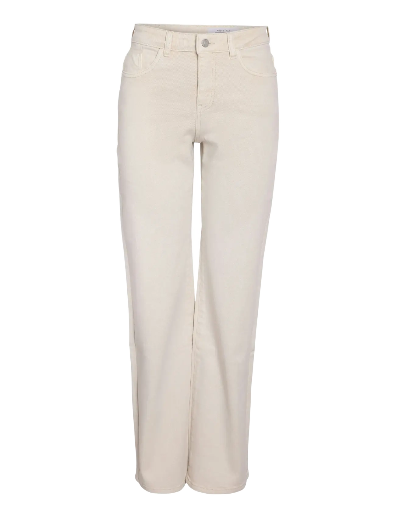 NOISY MAY NMYOLANDA MW STRAIGHT JEANS COLORED NOOS - NOISY MAY - PUMICE STONE / white