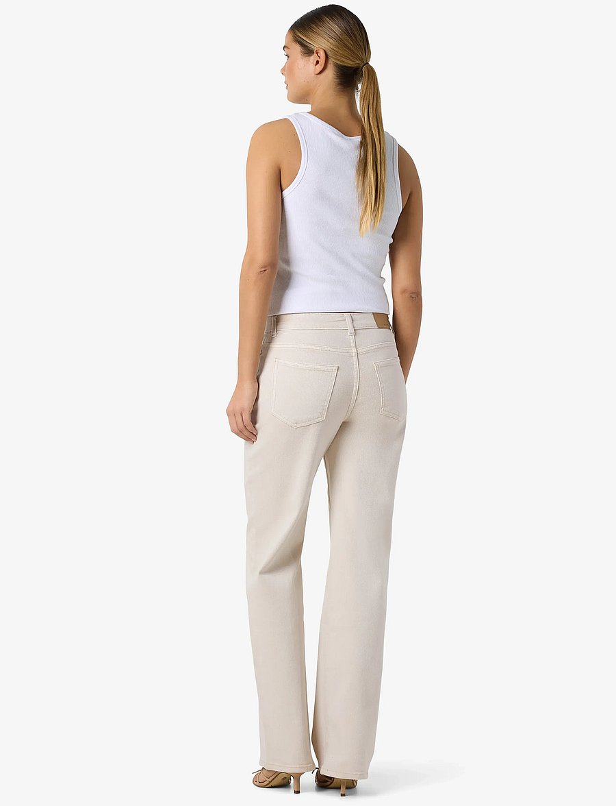 NOISY MAY - NMYOLANDA MW STRAIGHT JEANS COLORED NOOS - straight jeans - pumice stone - 5