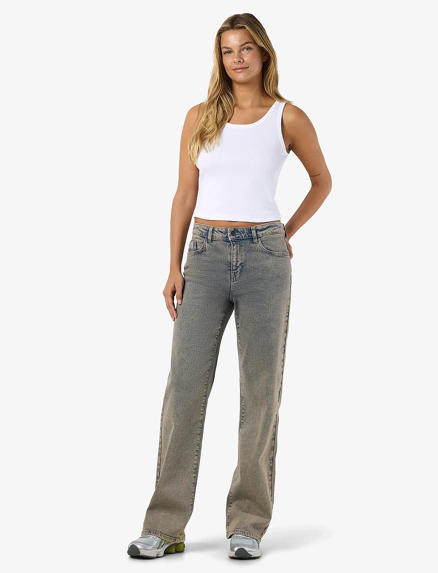 NOISY MAY - NMYOLANDA NW WIDE TNT JEANS AZ454LB NOOS - brede jeans - light blue denim - 5