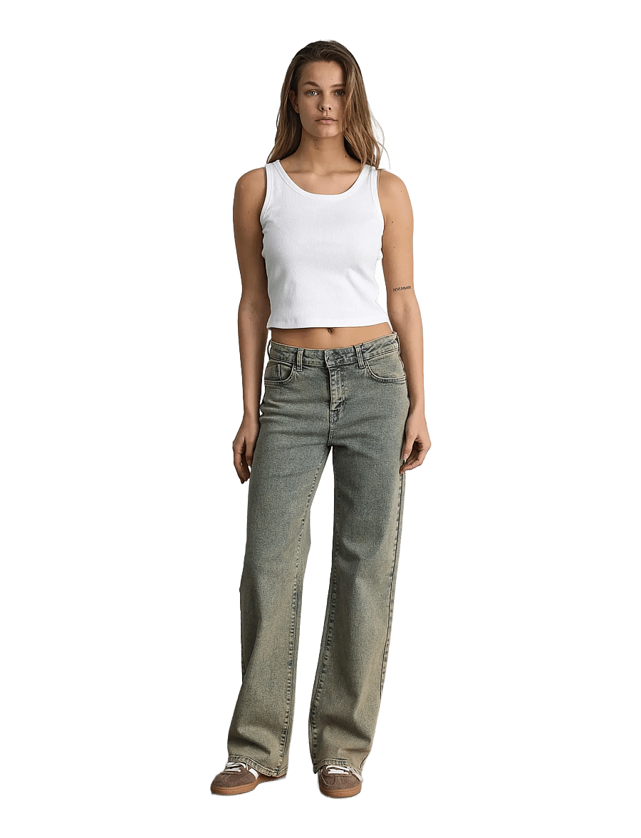 NOISY MAY - NMYOLANDA NW WIDE TNT JEANS AZ454LB NOOS - pantalons larges - light blue denim - 3