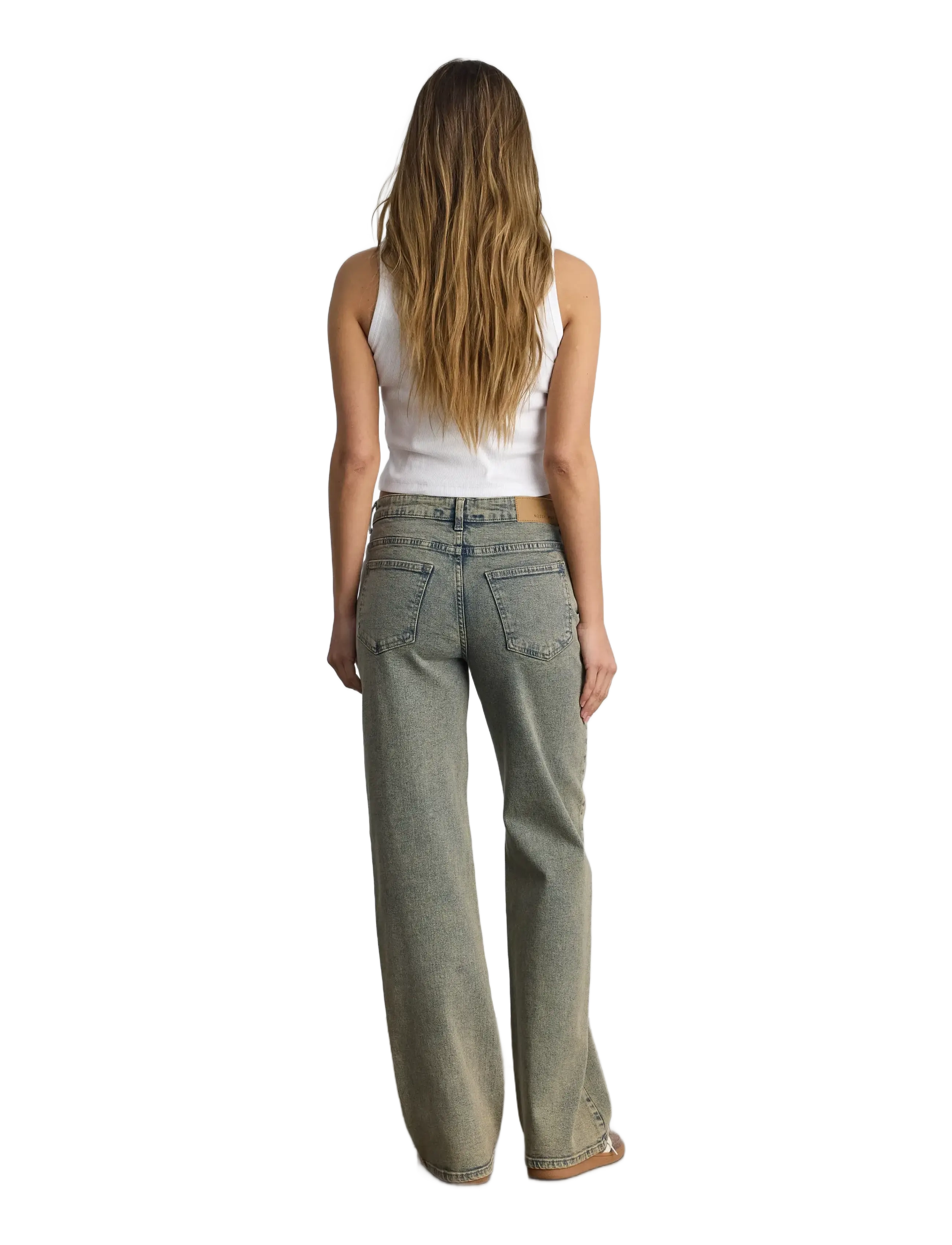 NOISY MAY - NMYOLANDA NW WIDE TNT JEANS AZ454LB NOOS - pantalons larges - light blue denim - 4