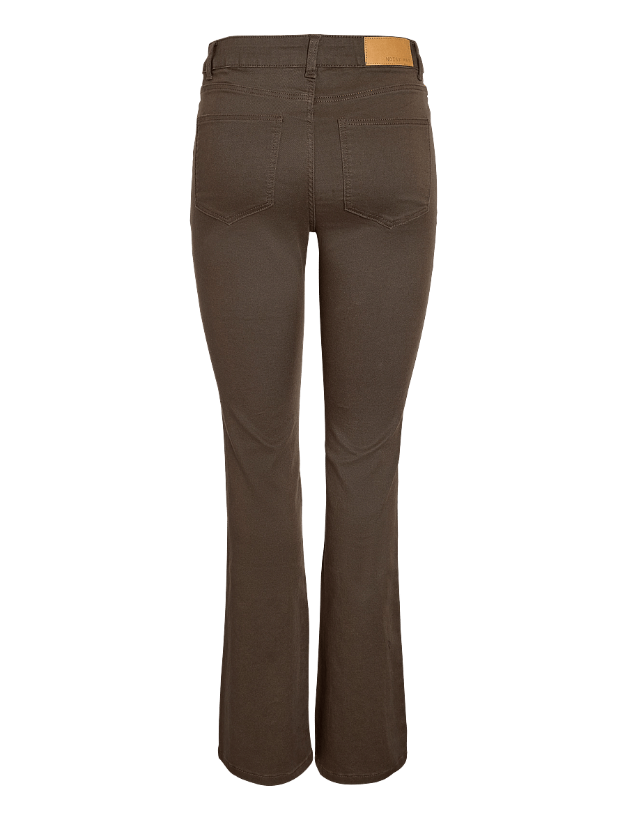 NOISY MAY - NMSALLIE HW SK FLARED COLOR NOOS - slim-fit-jeans - chocolate brown - 2