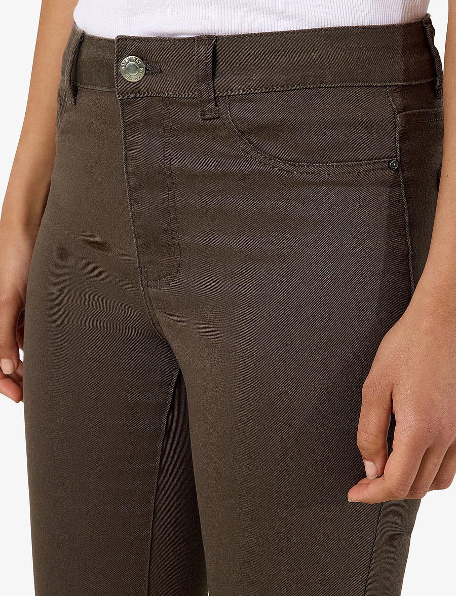 NOISY MAY - NMSALLIE HW SK FLARED COLOR NOOS - slim-fit-jeans - chocolate brown - 5