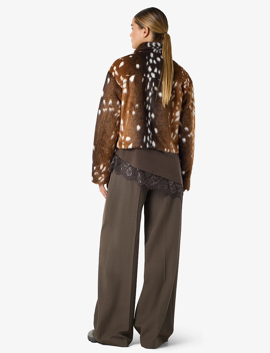 NOISY MAY - NMCOLE L/S JACKET - fuskpäls - demitasse - 4