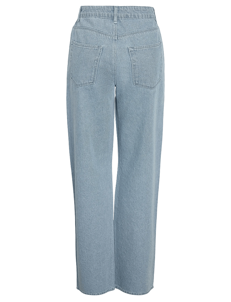 NOISY MAY - NMJANNEL HW LOOSE JEANS FO088LB NOOS - brede jeans - light blue denim - 2