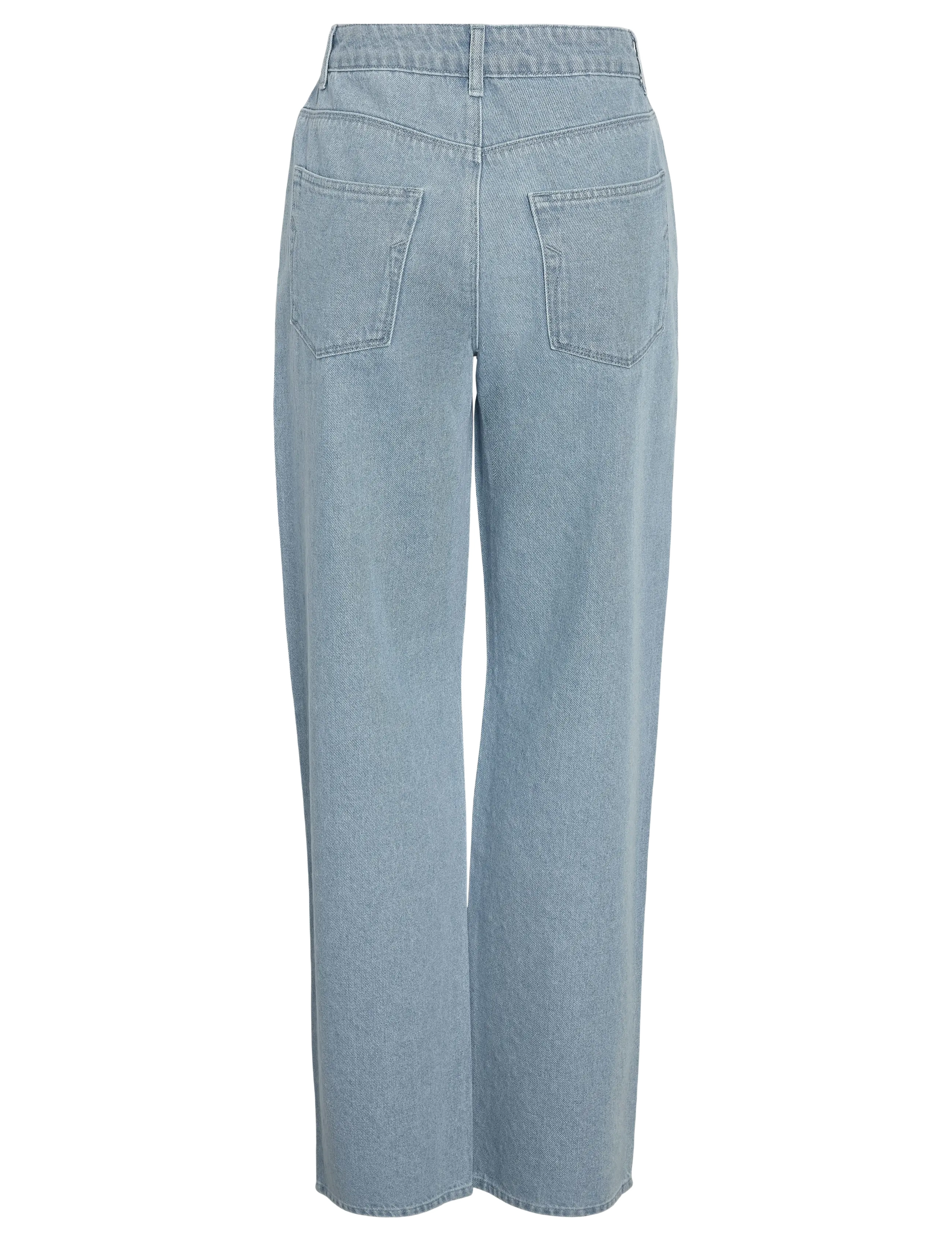 NOISY MAY - NMJANNEL HW LOOSE JEANS FO088LB NOOS - víðar gallabuxur - light blue denim - 2