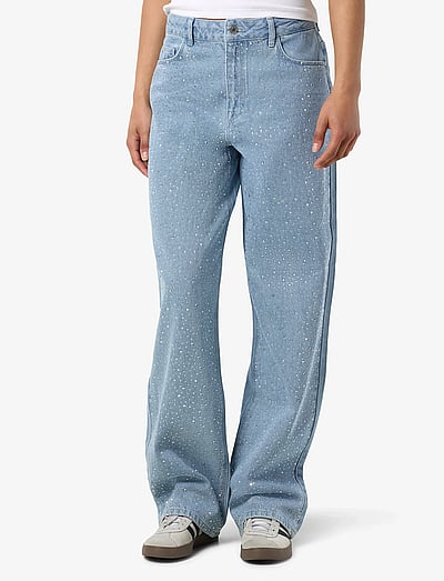 NOISY MAY Nmrine Nw Wide Elstc Jeans Mg008Lb Noos, blauw NOISY MAY Nmrine Nw Wide Elstc Jeans Mg008Lb Noos, blauw