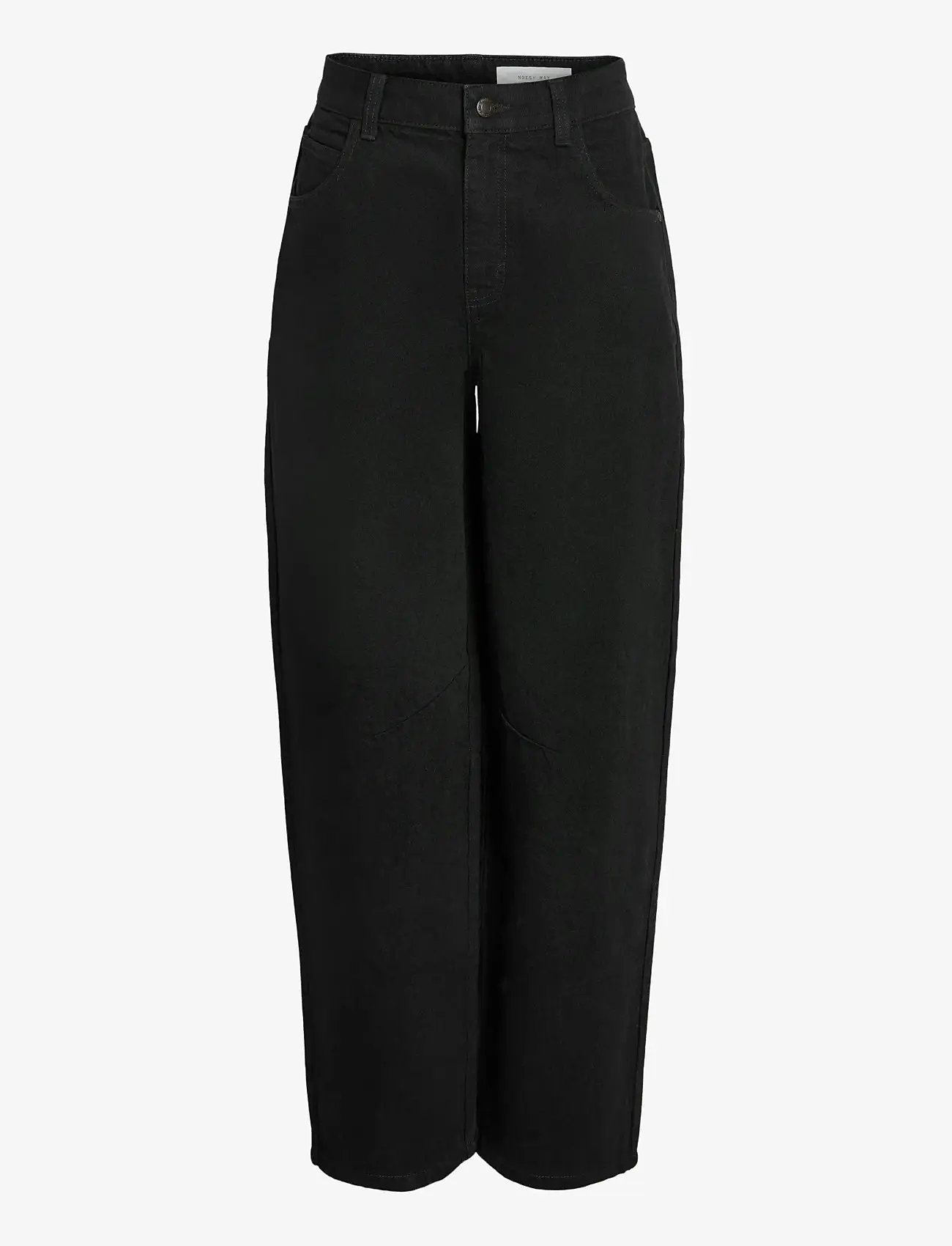 NOISY MAY - NMHAZAL HW BARREL JEANS VI606BL NOOS - barrel jeans - black - 1