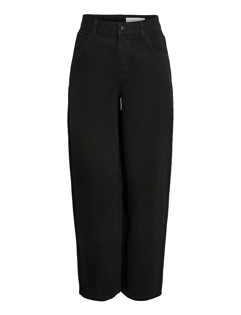 NOISY MAY - NMHAZAL HW BARREL JEANS VI606BL NOOS - barrel jeans - black - 1