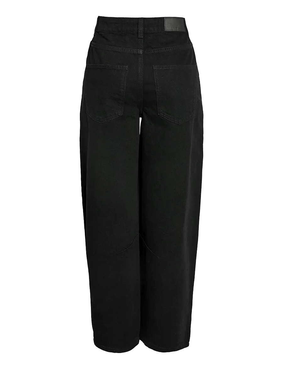 NOISY MAY - NMHAZAL HW BARREL JEANS VI606BL NOOS - barrel jeans - black - 2