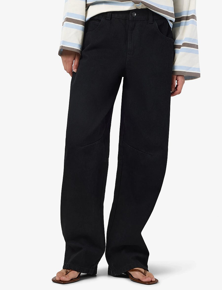 NOISY MAY - NMHAZAL HW BARREL JEANS VI606BL NOOS - barrel jeans - black - 0