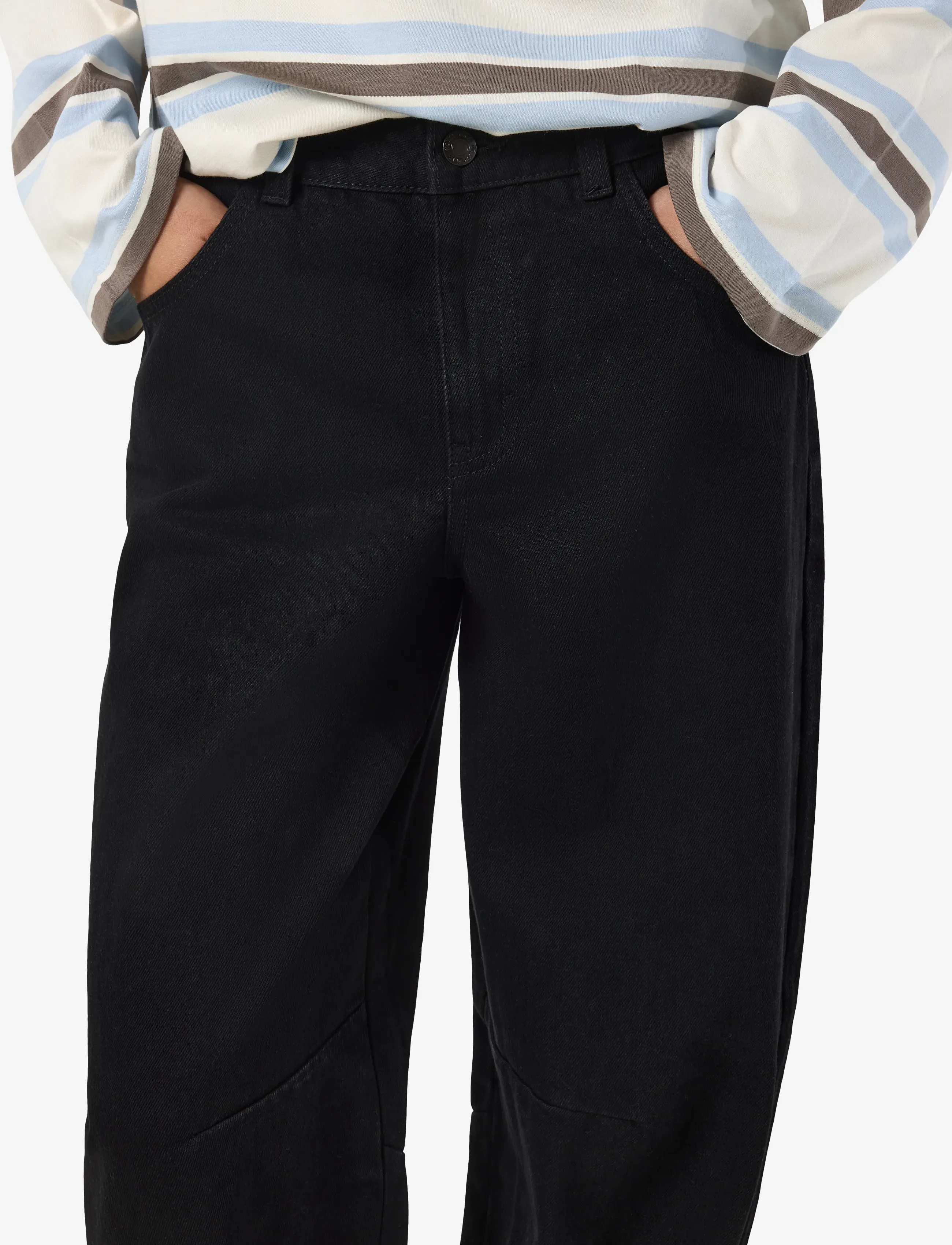 NOISY MAY - NMHAZAL HW BARREL JEANS VI606BL NOOS - barrel jeans - black - 5