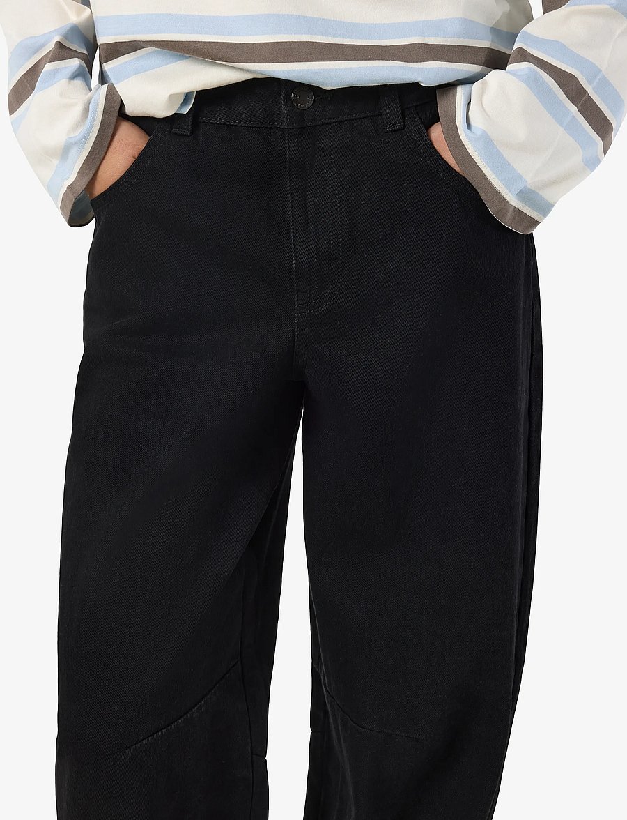 NOISY MAY - NMHAZAL HW BARREL JEANS VI606BL NOOS - barrel jeans - black - 5