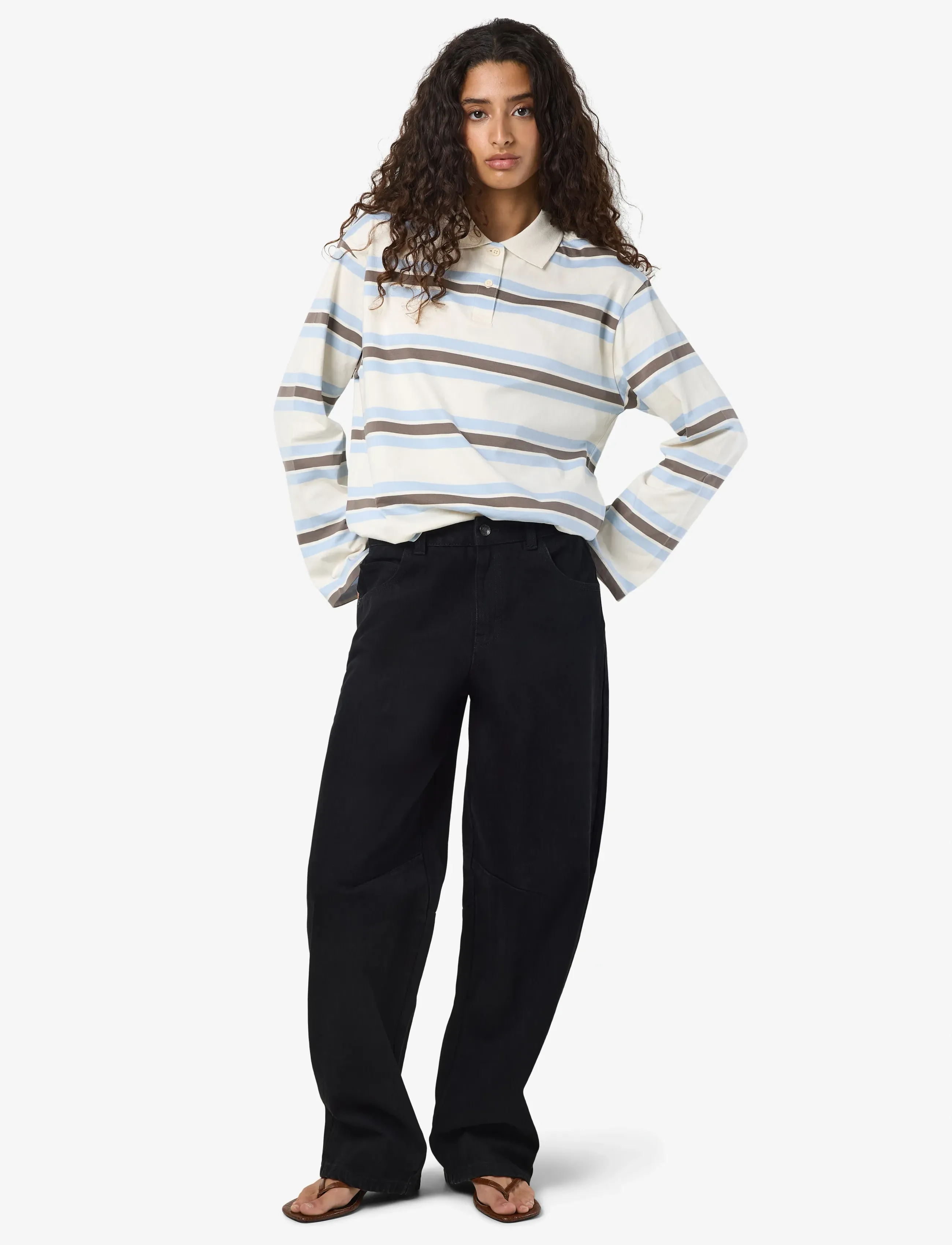 NOISY MAY Nmhazal Hw Barrel Jeans Vi606Bl Noos dam – bild 6