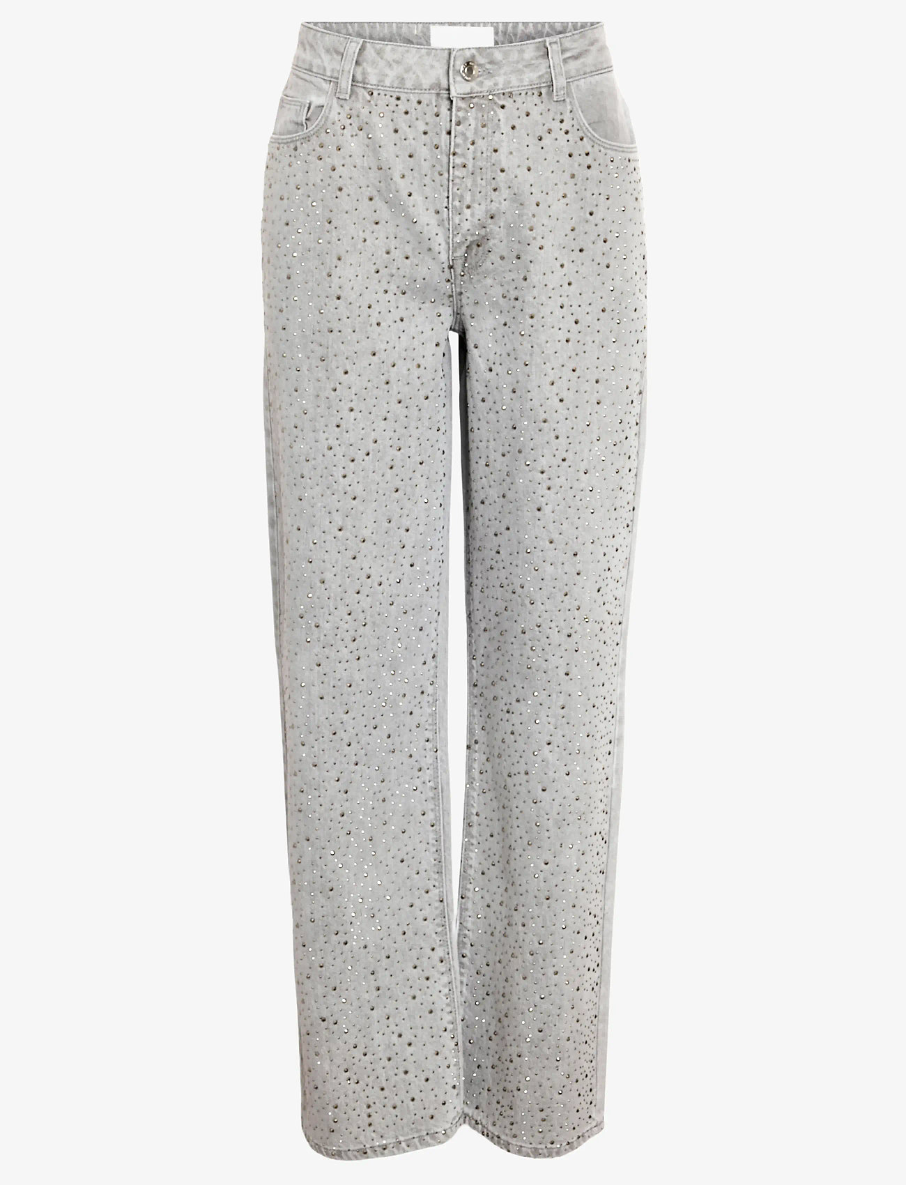 NOISY MAY - NMJANNEL HW LOOSE JEANS FO084LG NOOS - brede jeans - light grey denim - 1