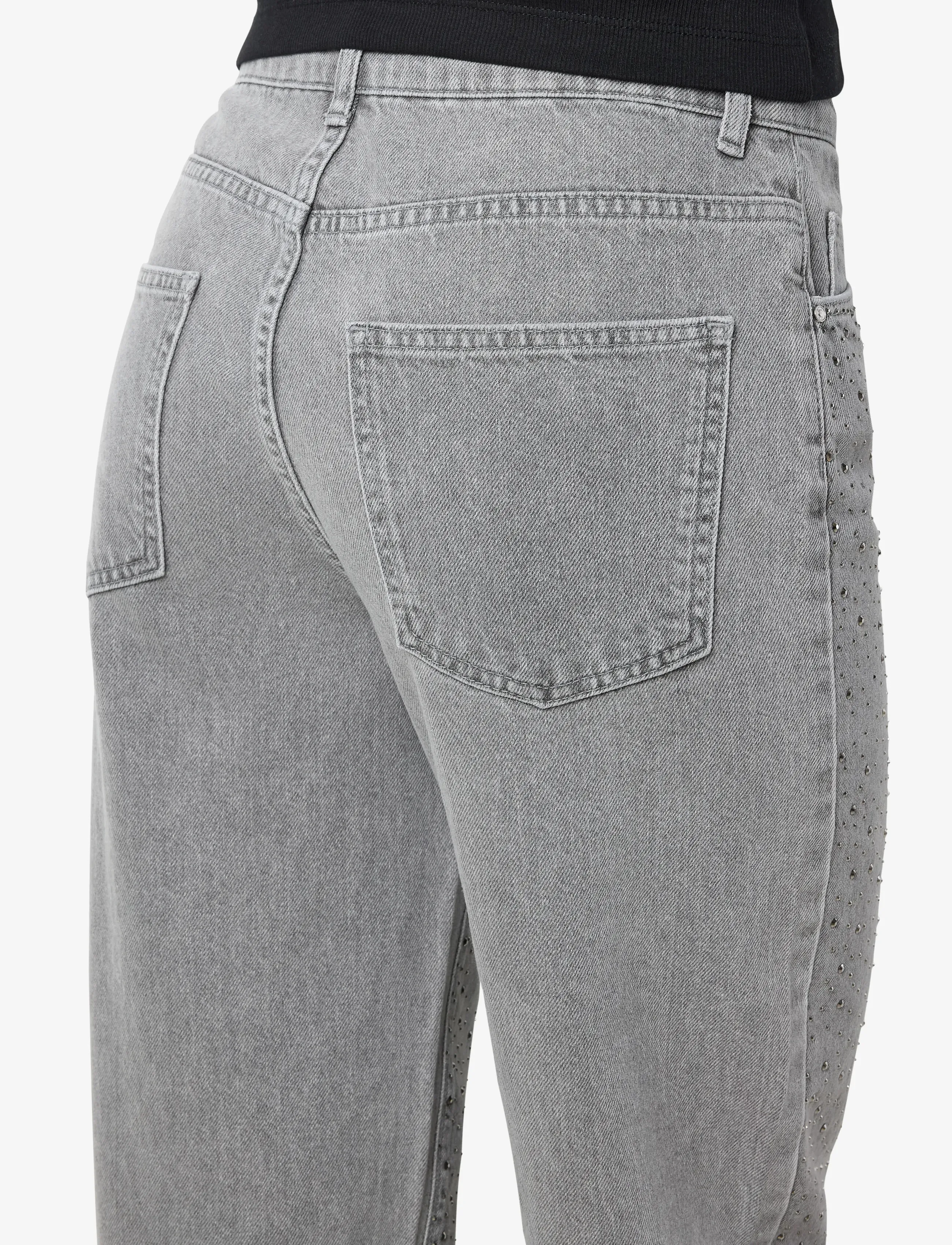 NOISY MAY - NMJANNEL HW LOOSE JEANS FO084LG NOOS - leveälahkeiset farkut - light grey denim - 5