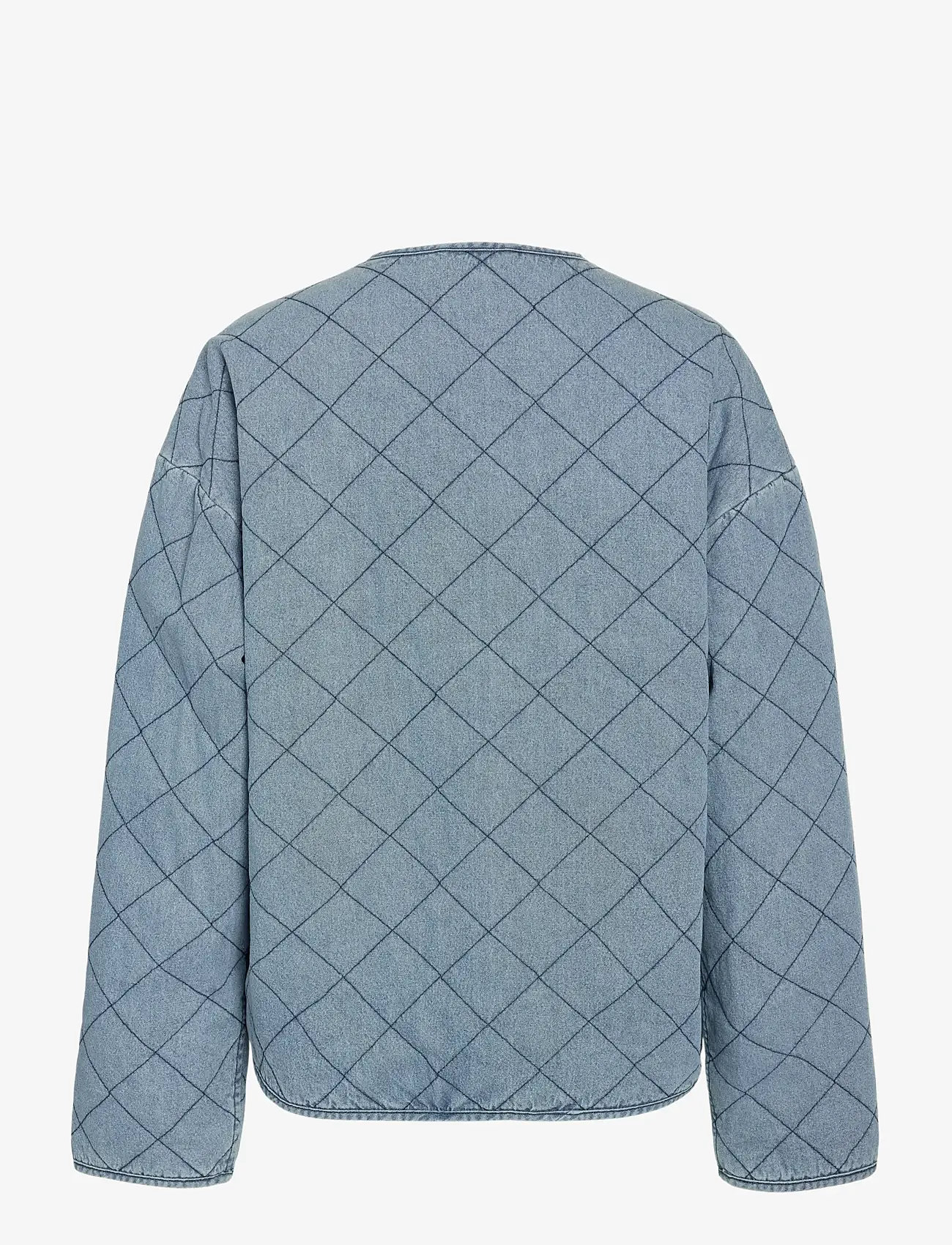 NOISY MAY - NMCLEO QUILTED DENIM JACKET - jeansjackor - light blue denim - 2