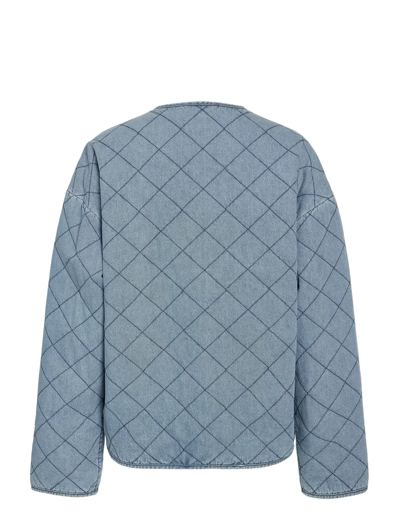 NOISY MAY - NMCLEO QUILTED DENIM JACKET - overtøj - light blue denim - 2