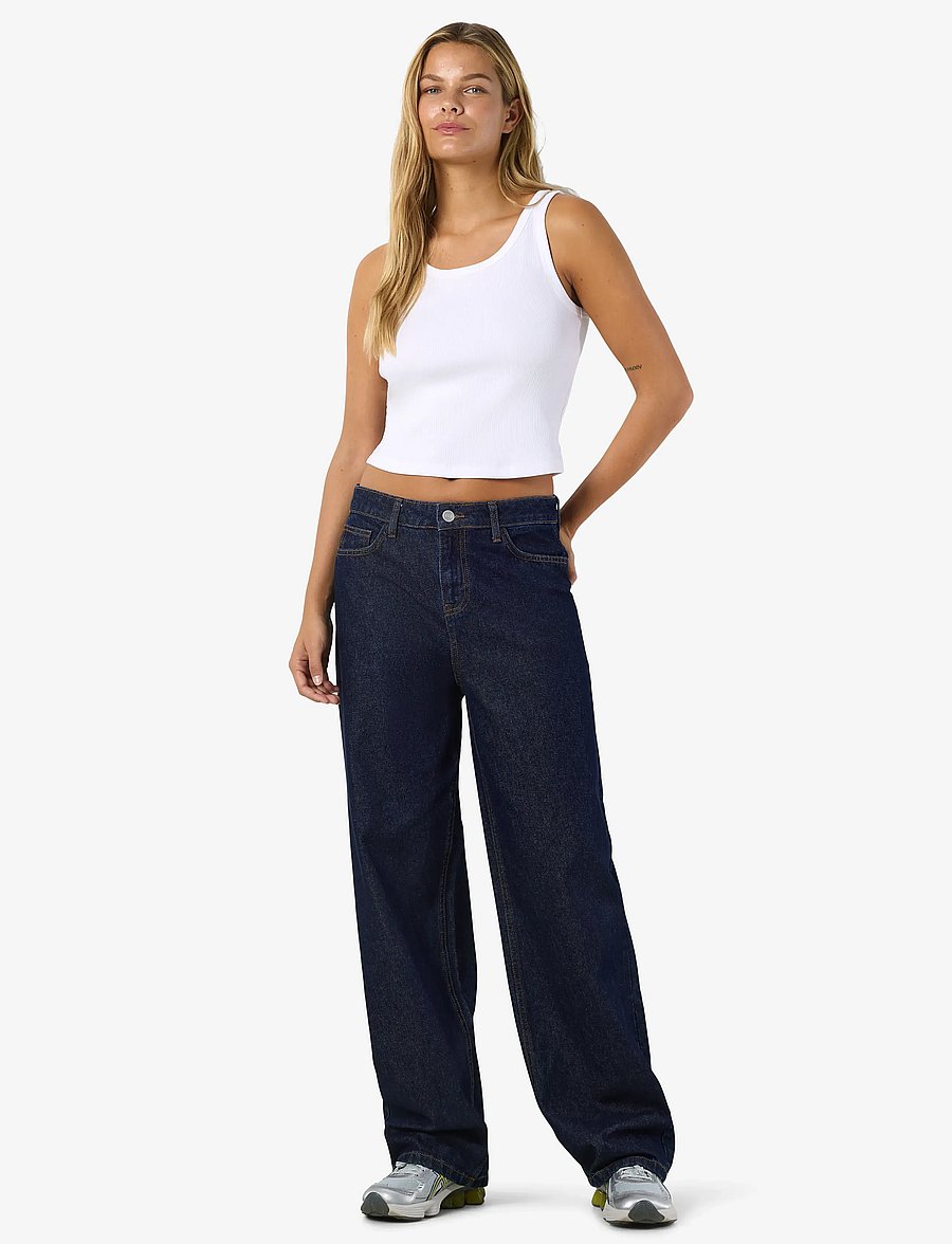 NOISY MAY - NMALEXA NW REG JEANS AZ386DB NOOS - straight jeans - dark blue denim - 3