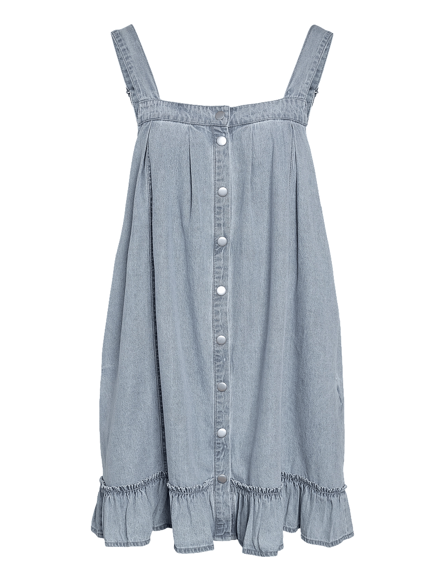 NOISY MAY - NMKATRI OREGON S/L DENIM DRESS BS006LB - jeanskleider - medium blue denim - 1