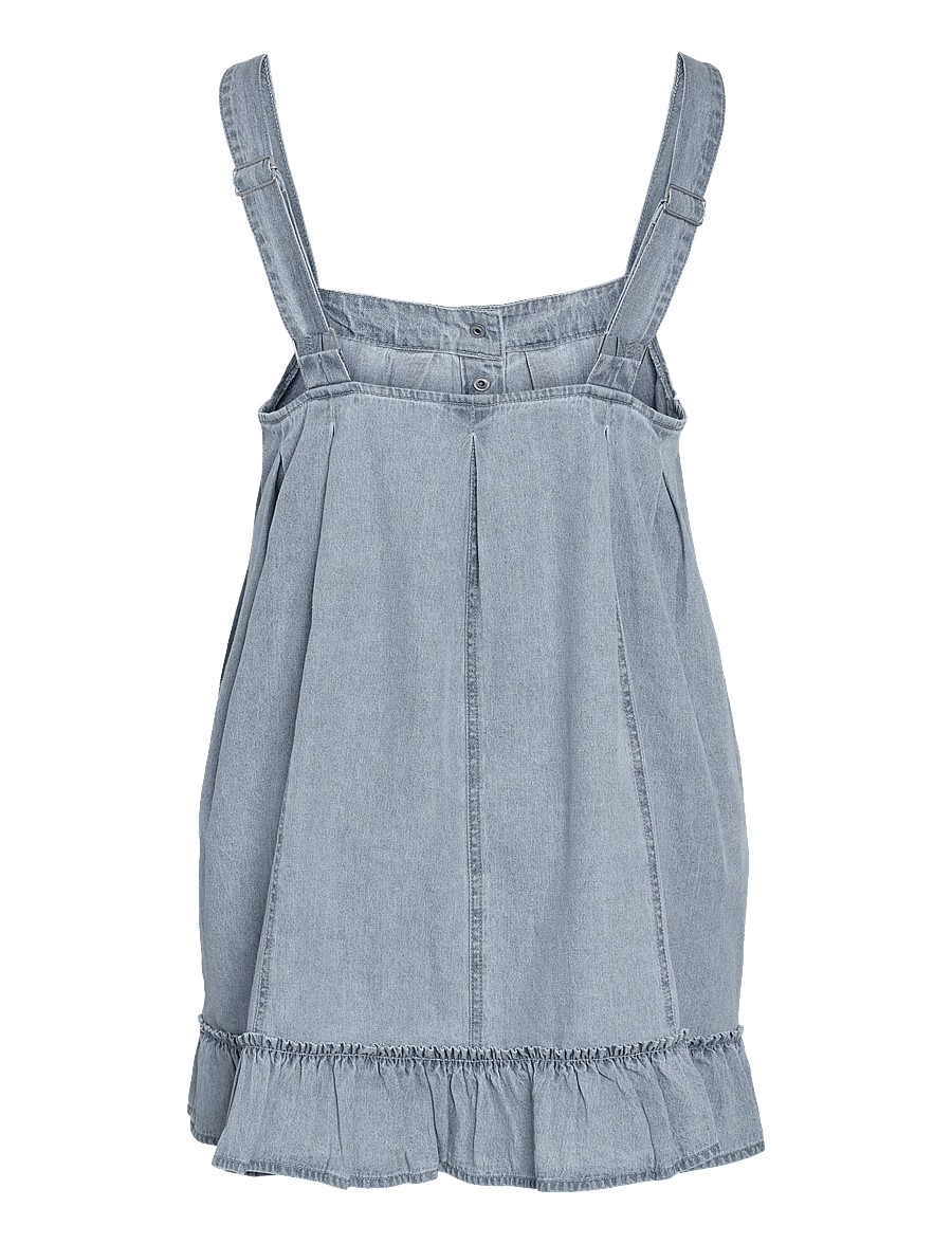 NOISY MAY - NMKATRI OREGON S/L DENIM DRESS BS006LB - jeanskleider - medium blue denim - 2