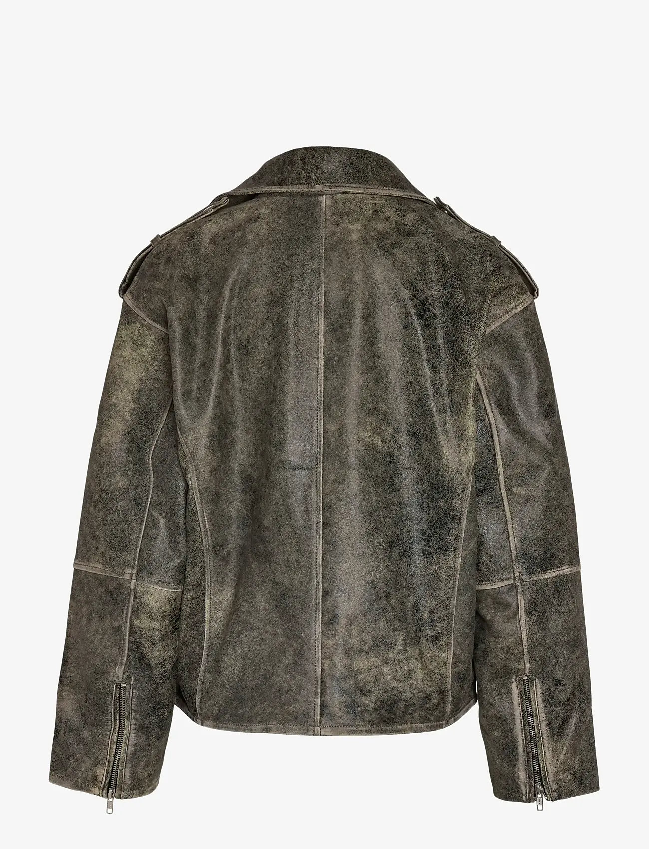 NOISY MAY - NMASTA LEATHER JACKET - læderjakker - black - 2