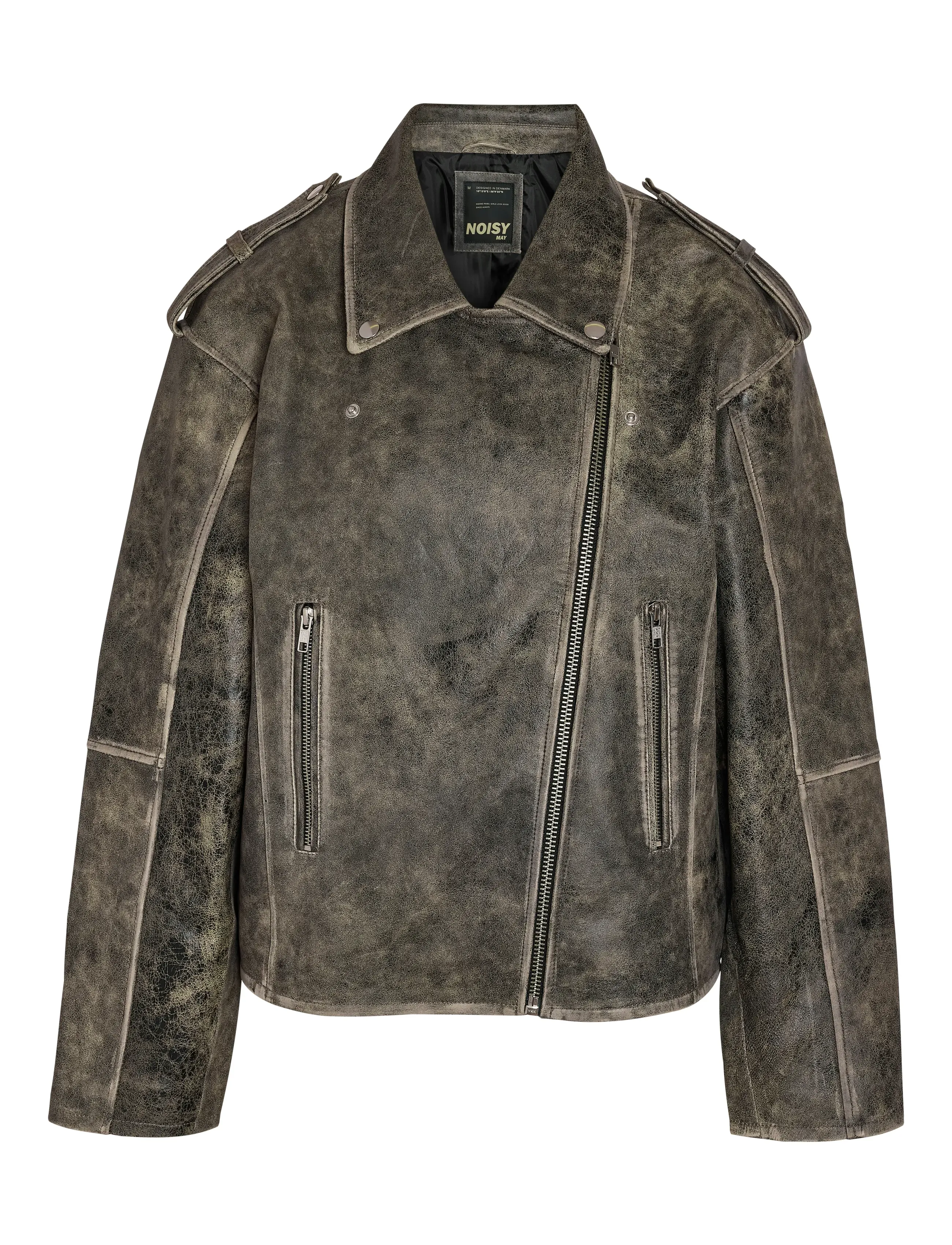 NOISY MAY - NMASTA LEATHER JACKET - kevadjoped - black - 3