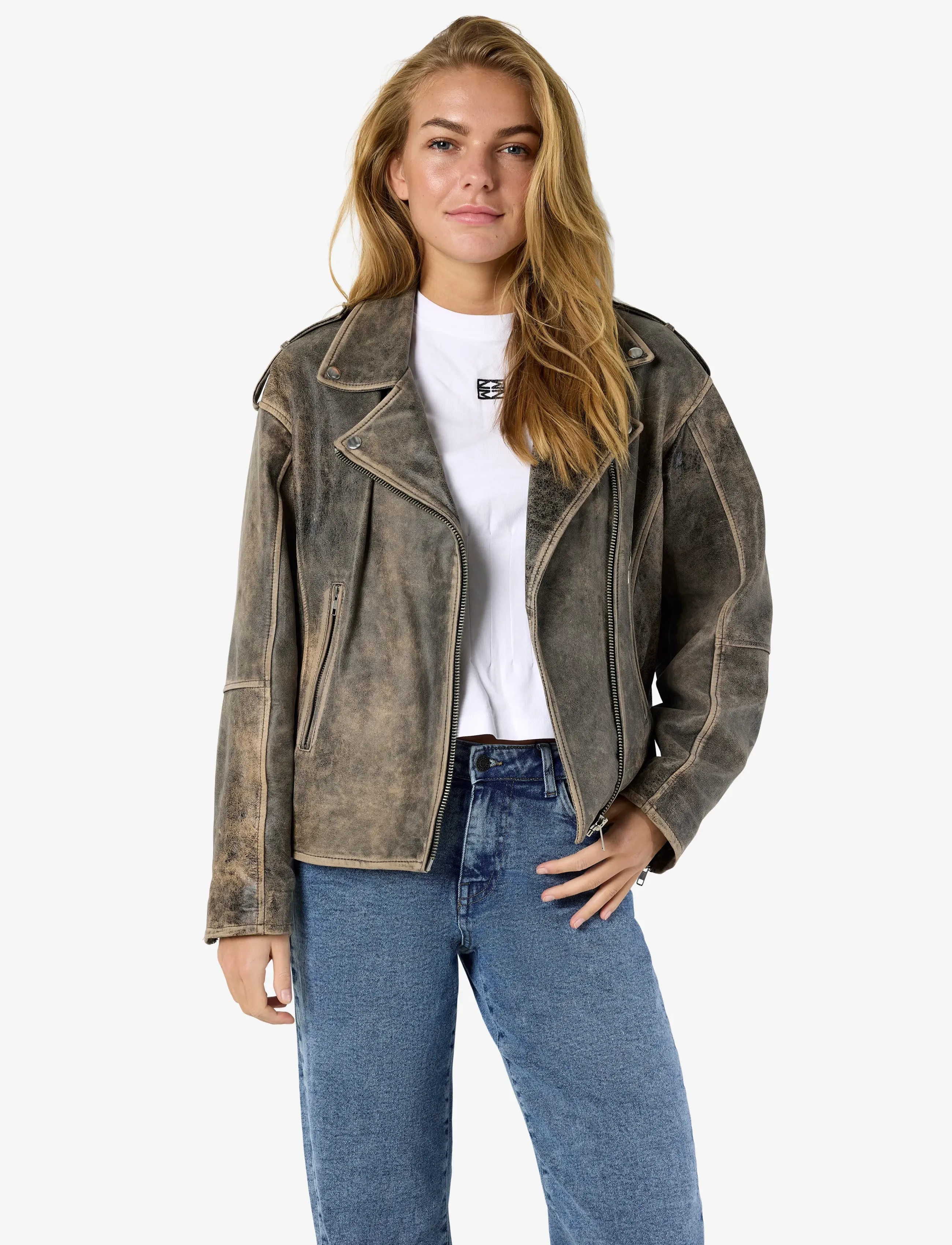 NOISY MAY - NMASTA LEATHER JACKET - kevadjoped - black - 4