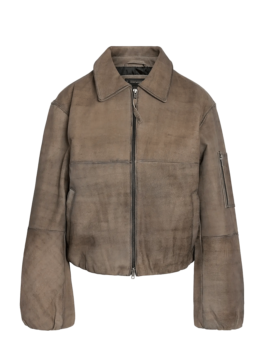 NOISY MAY - NMANNIE LEATHER JACKET - frühlingsjacken - black - 1