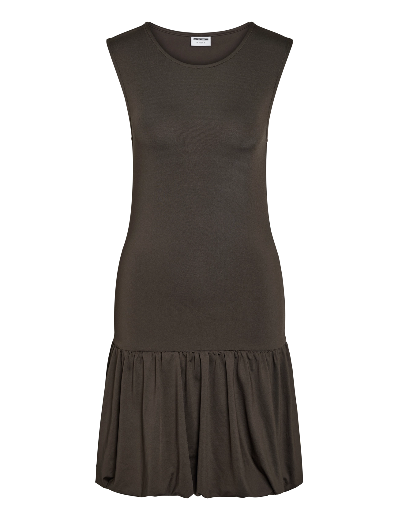 NOISY MAY NMVIKKA S/L BUBBLE SHORT DRESS JRS - Trumpos suknelės - CHOCOLATE BROWN / brown