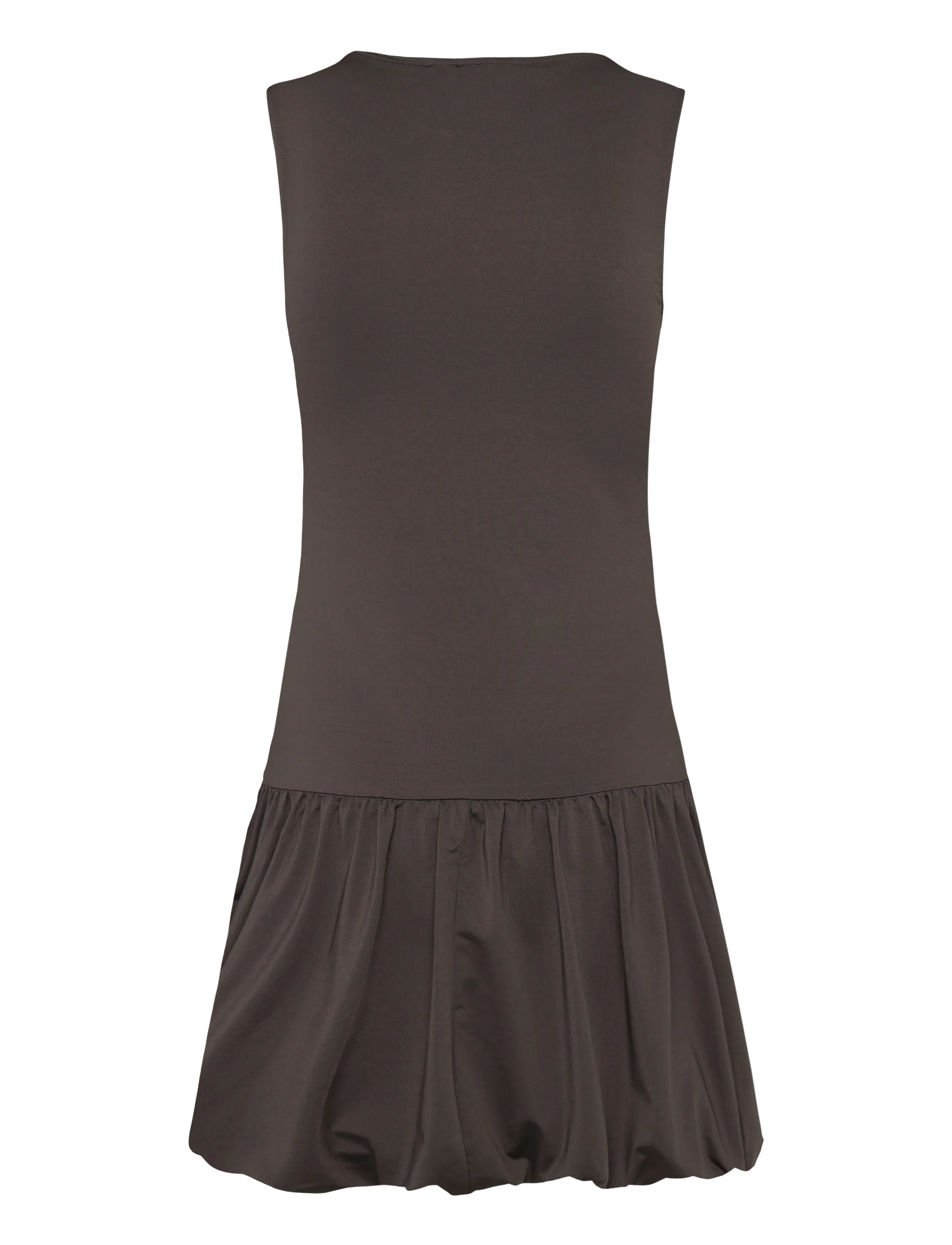 NOISY MAY - NMVIKKA S/L BUBBLE SHORT DRESS JRS - kurze kleider - chocolate brown - 1