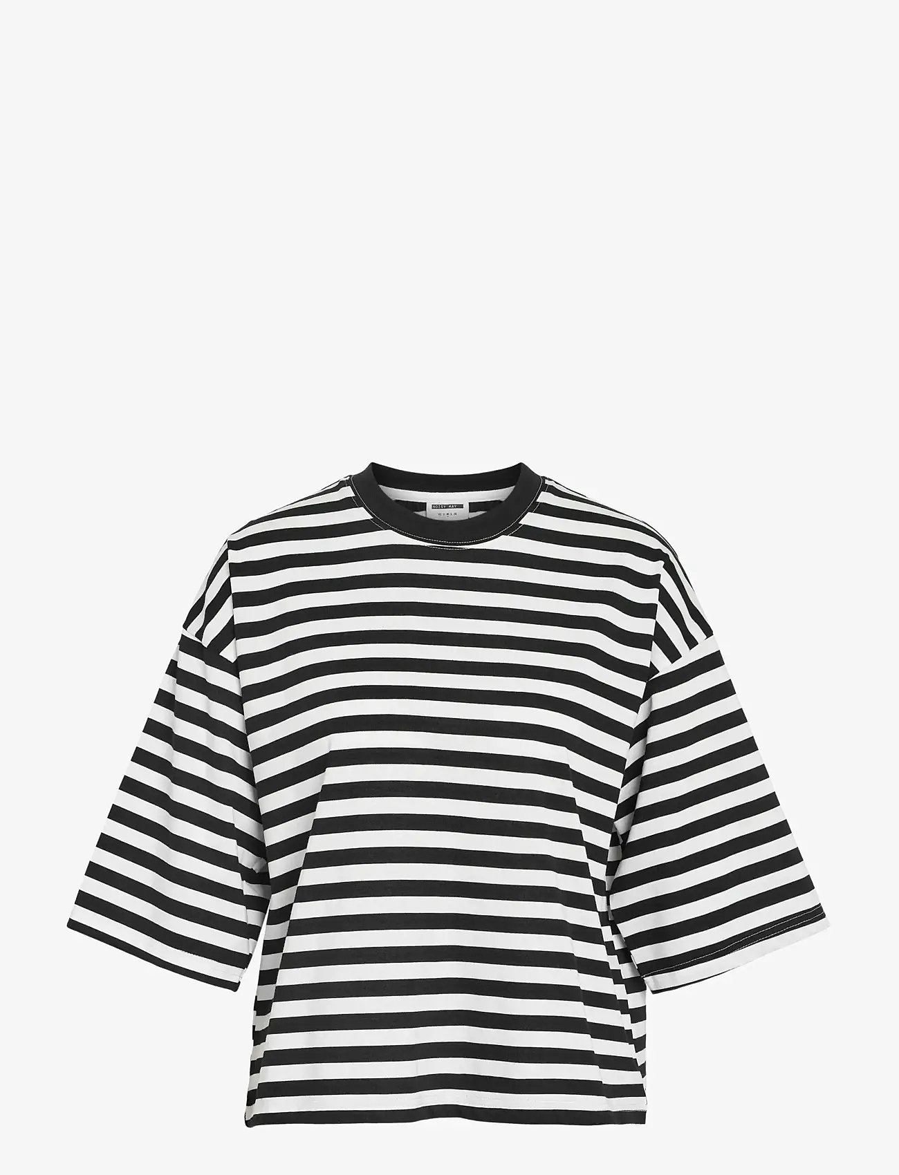 NOISY MAY - NMEMBER 2/4 STRIPE SWEAT NOOS - t-särgid - black - 1
