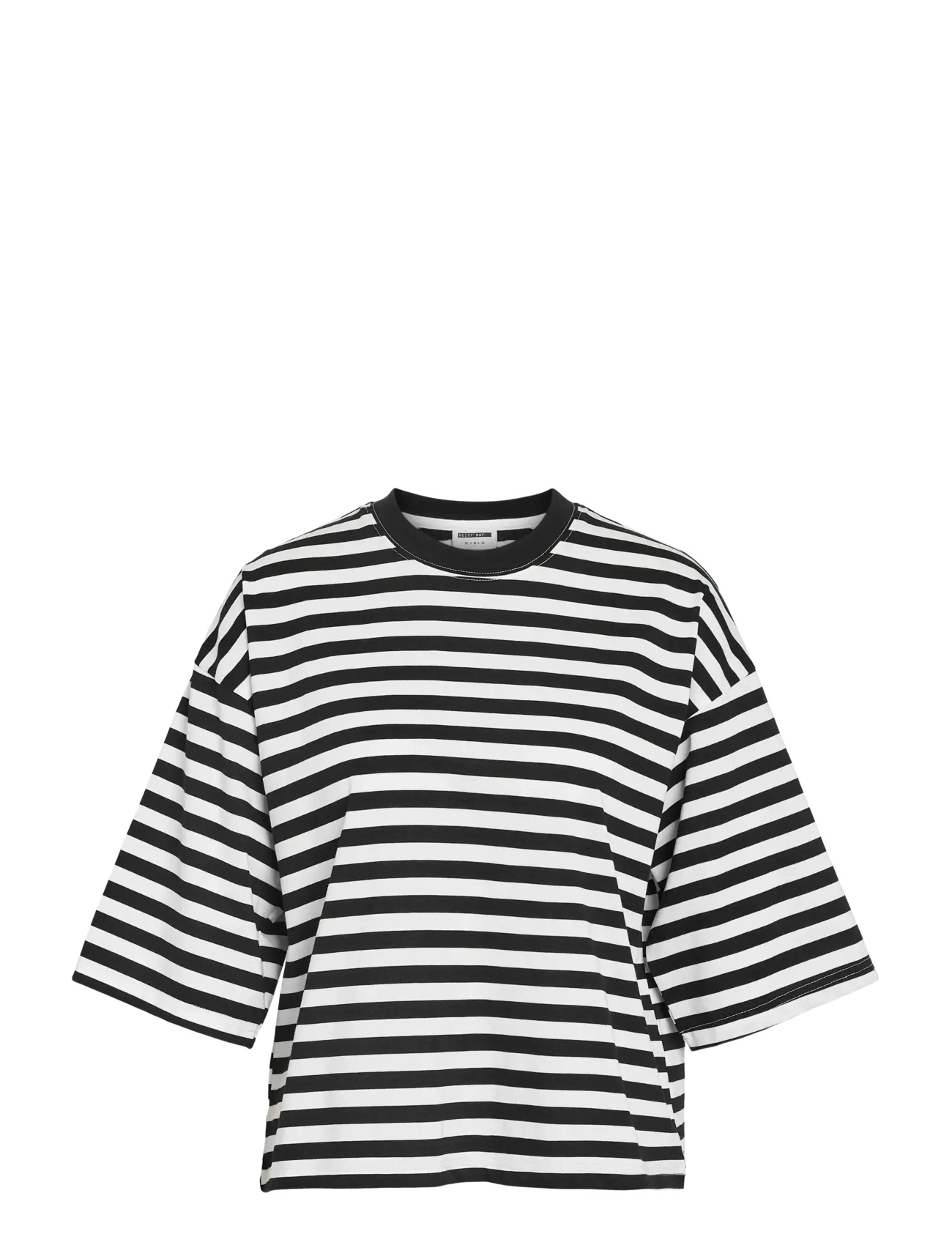 NOISY MAY NMEMBER 2/4 STRIPE SWEAT NOOS - Tøj - BLACK / black
