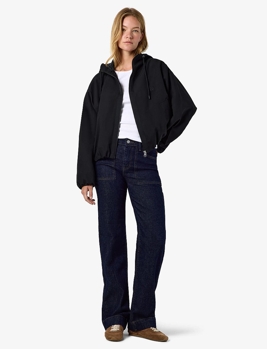 NOISY MAY - NMELINA L/S HOOD JACKET - vårjackor - black - 3