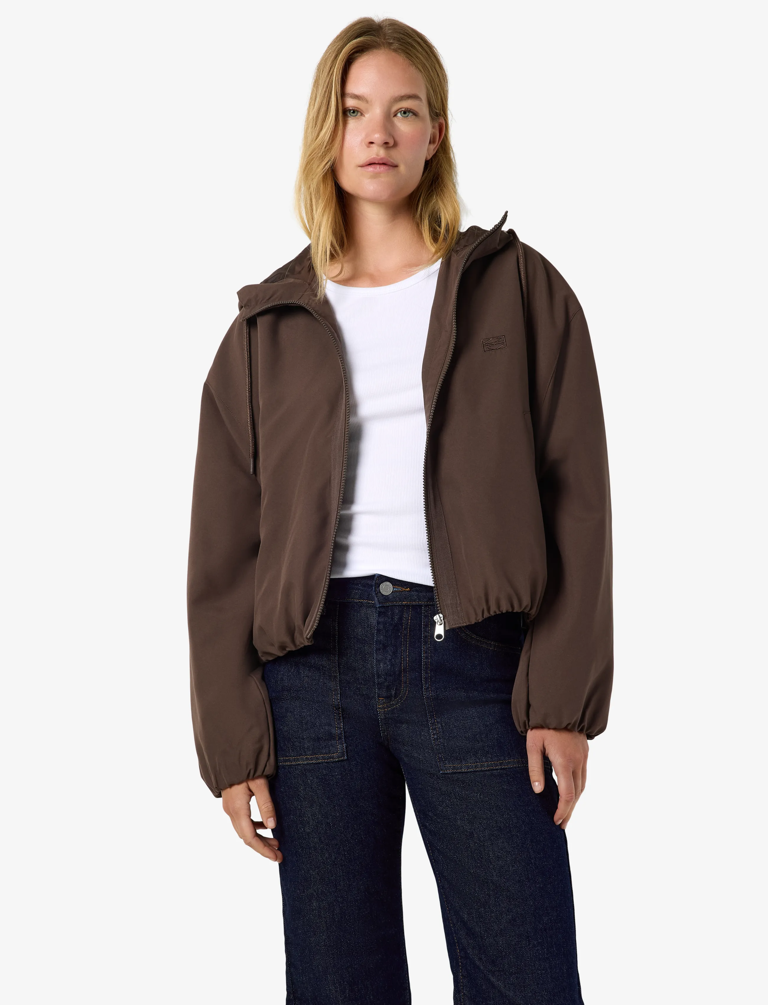 NOISY MAY NMELINA L/S HOOD JACKET - Joped ja mantlid - CHOCOLATE BROWN / brown