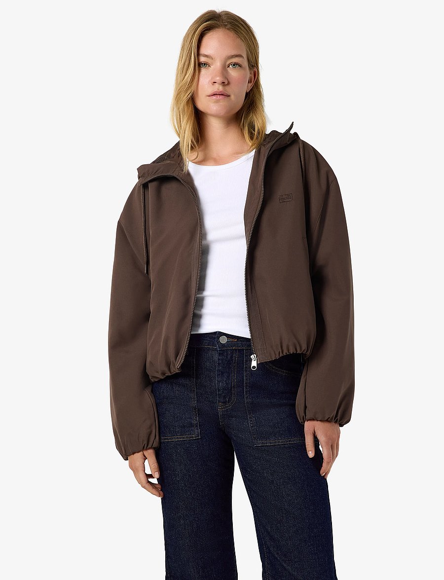 NOISY MAY - NMELINA L/S HOOD JACKET - chocolate brown - 0