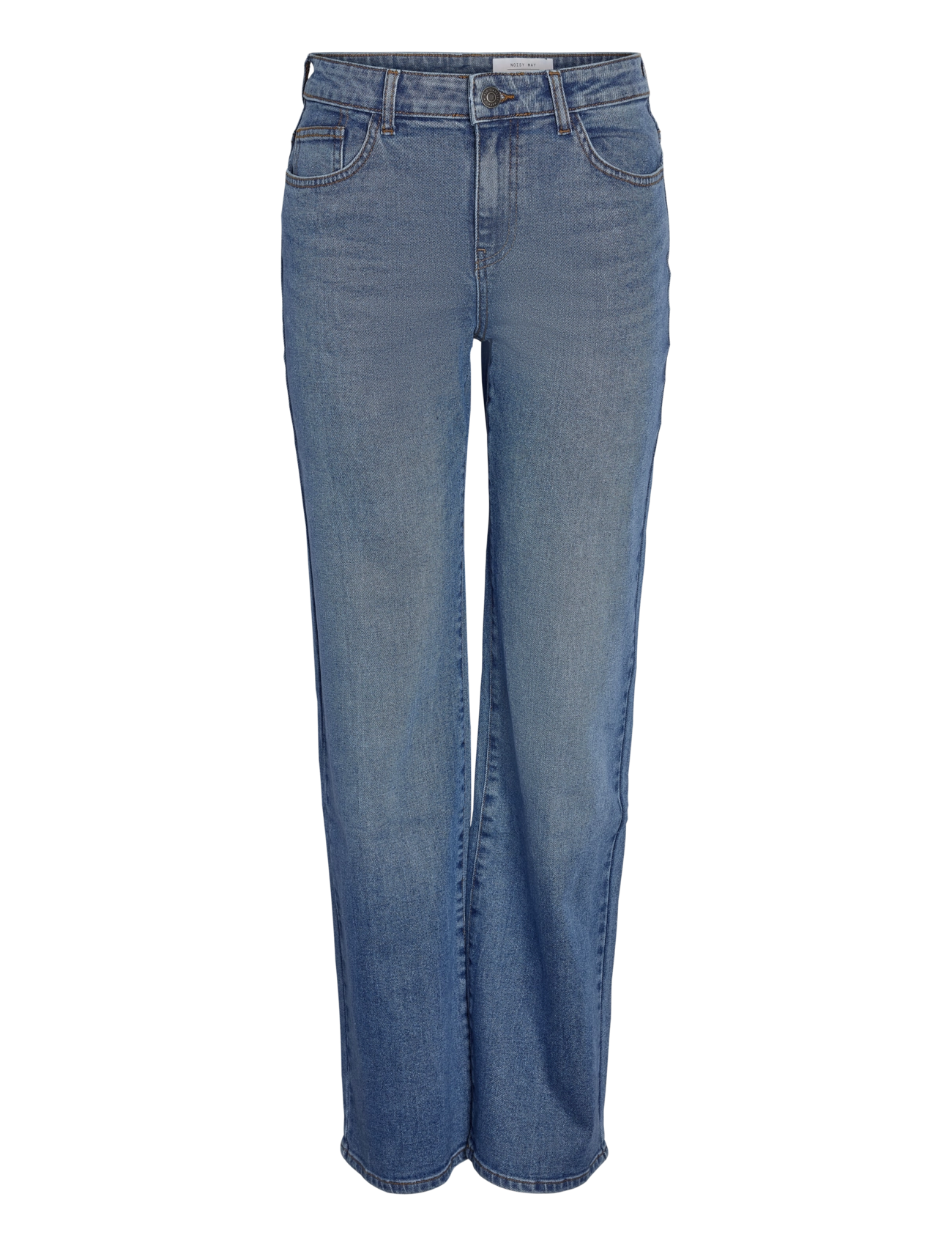 NOISY MAY - NMYOLANDA MW WIDE STR AZ476MB NOOS - straight jeans - medium blue denim - 1