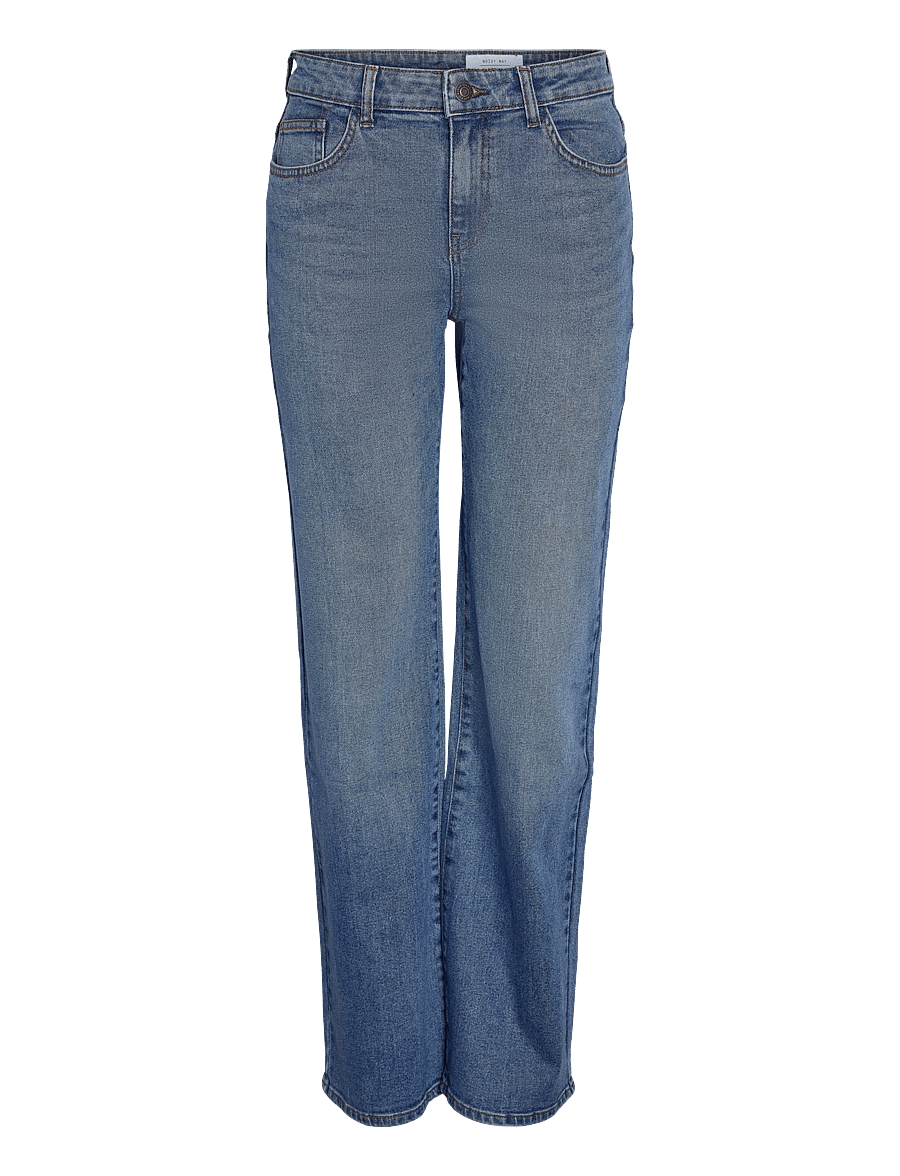 NOISY MAY - NMYOLANDA MW WIDE STR AZ476MB NOOS - straight jeans - medium blue denim - 1