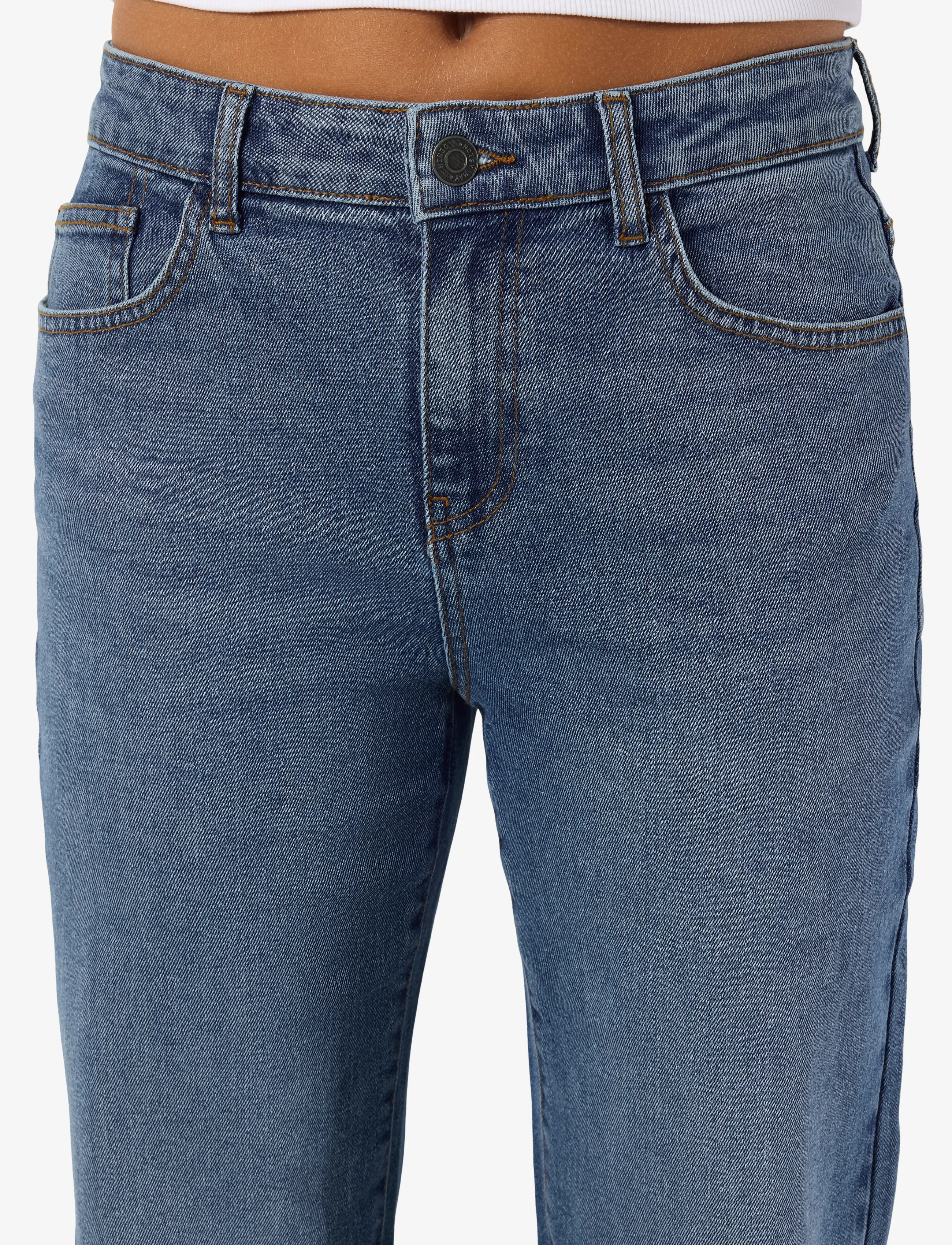 NOISY MAY - NMYOLANDA MW WIDE STR AZ476MB NOOS - straight jeans - medium blue denim - 5