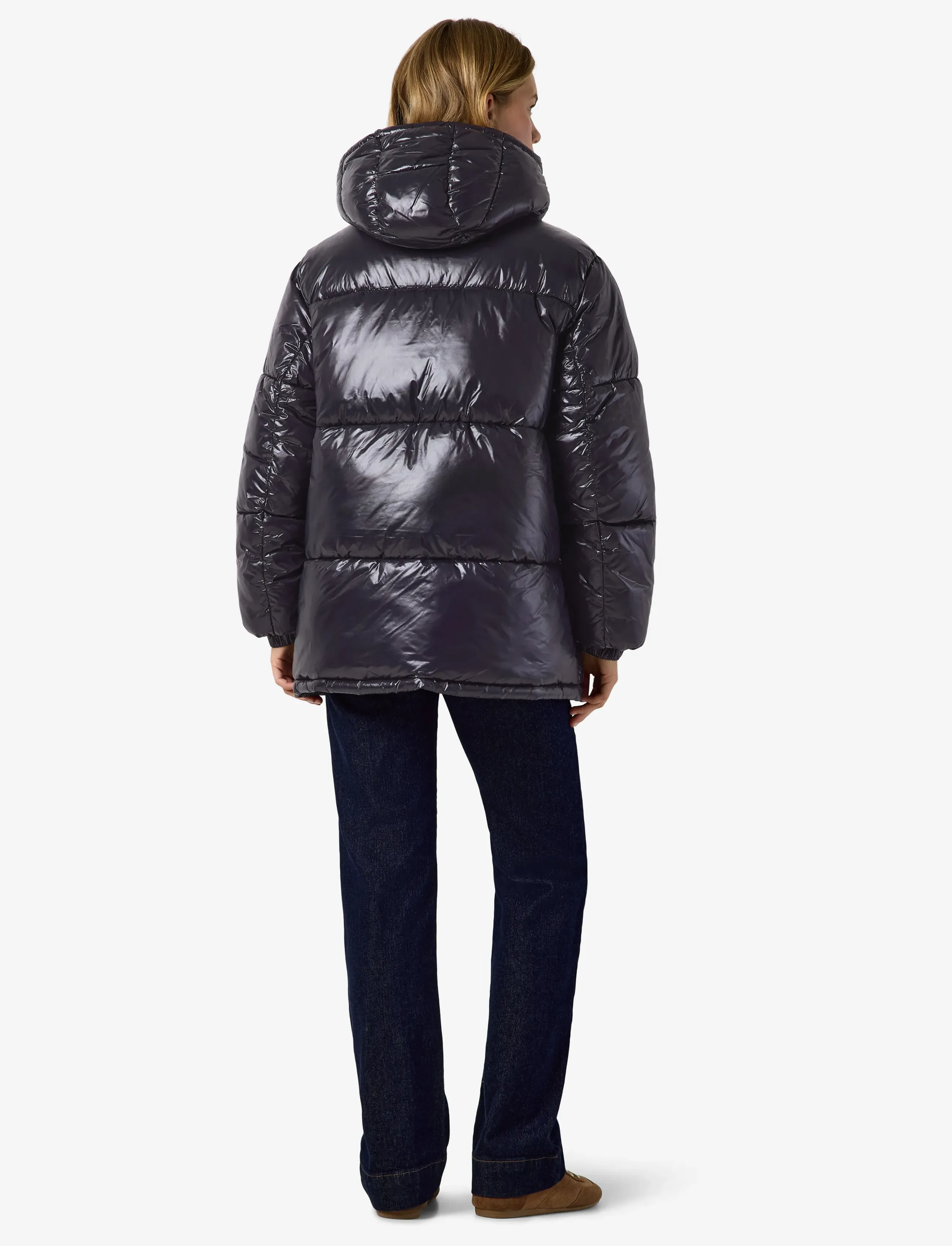 NOISY MAY Nmallie Shiny Hood Long Jacket vinterjackor dam – bild 3