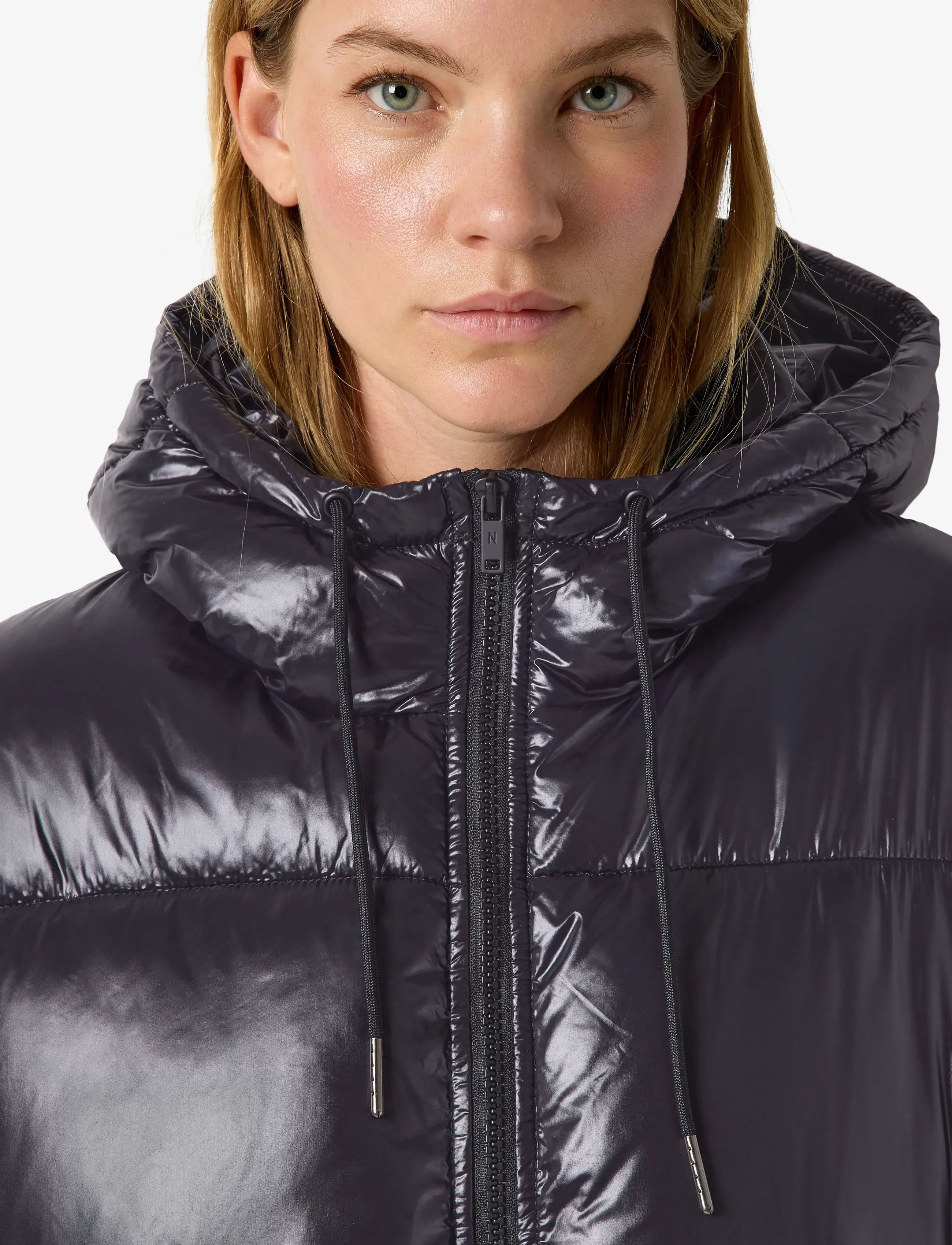 NOISY MAY Nmallie Shiny Hood Long Jacket vinterjackor dam – bild 4