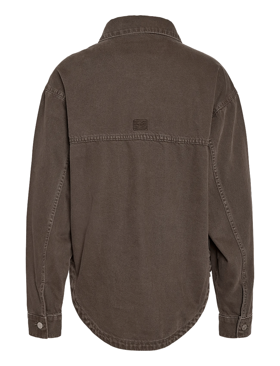 NOISY MAY - NMALVA LS SHACKET COLORED NOOS - frühlingsjacken - chocolate brown - 2