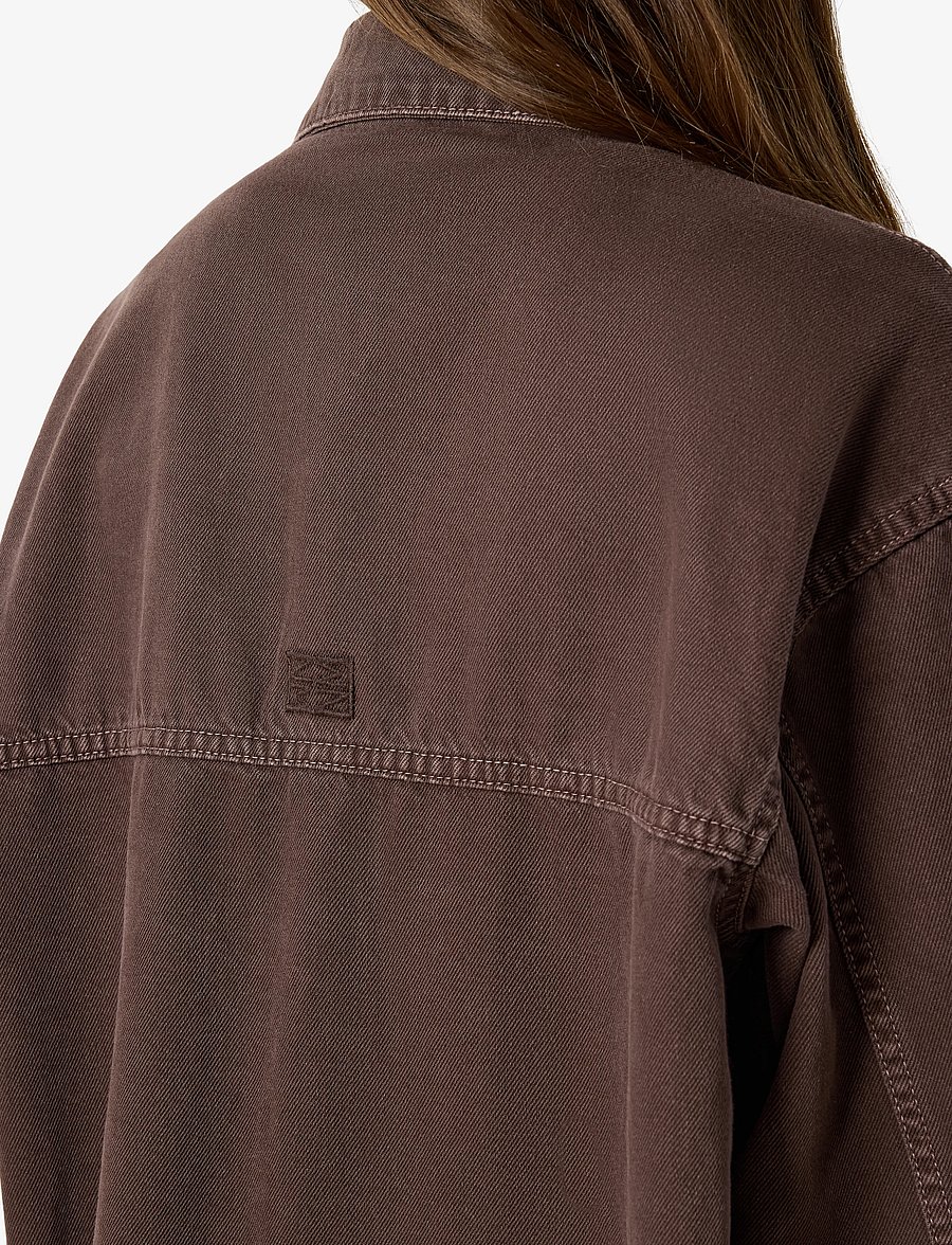 NOISY MAY - NMALVA LS SHACKET COLORED NOOS - frühlingsjacken - chocolate brown - 5