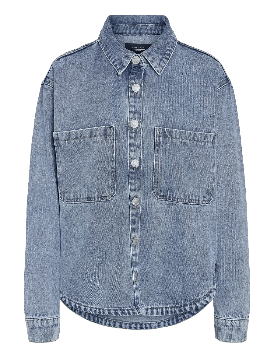 NOISY MAY - NMALVA LS SHORT SHACKET AZ473LB NOOS - kevadjoped - light blue denim - 1