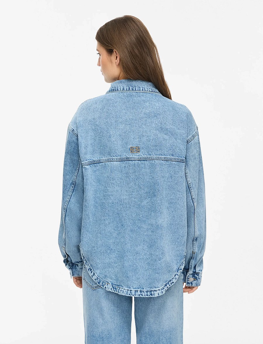 NOISY MAY - NMALVA LS SHORT SHACKET AZ473LB NOOS - jeansjackor - light blue denim - 4